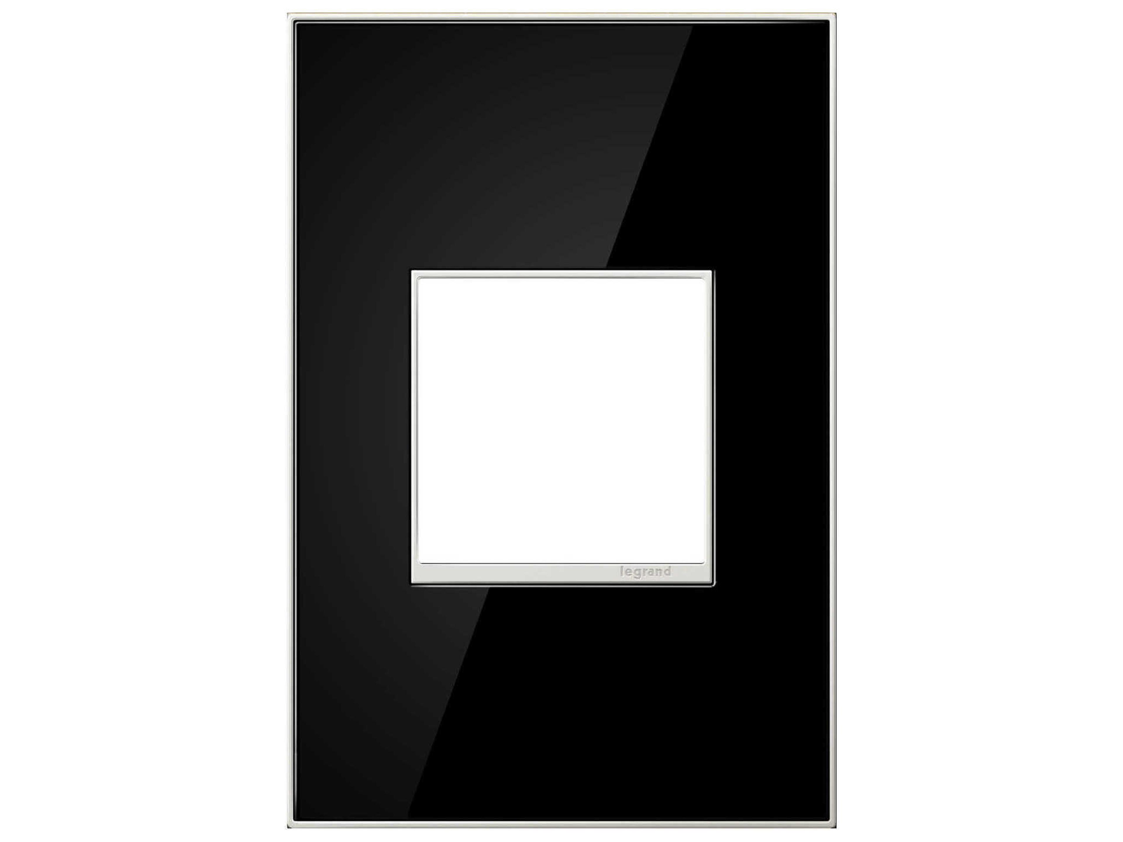 Legrand Real Materials Mirror Black One-Gang Wall Plate