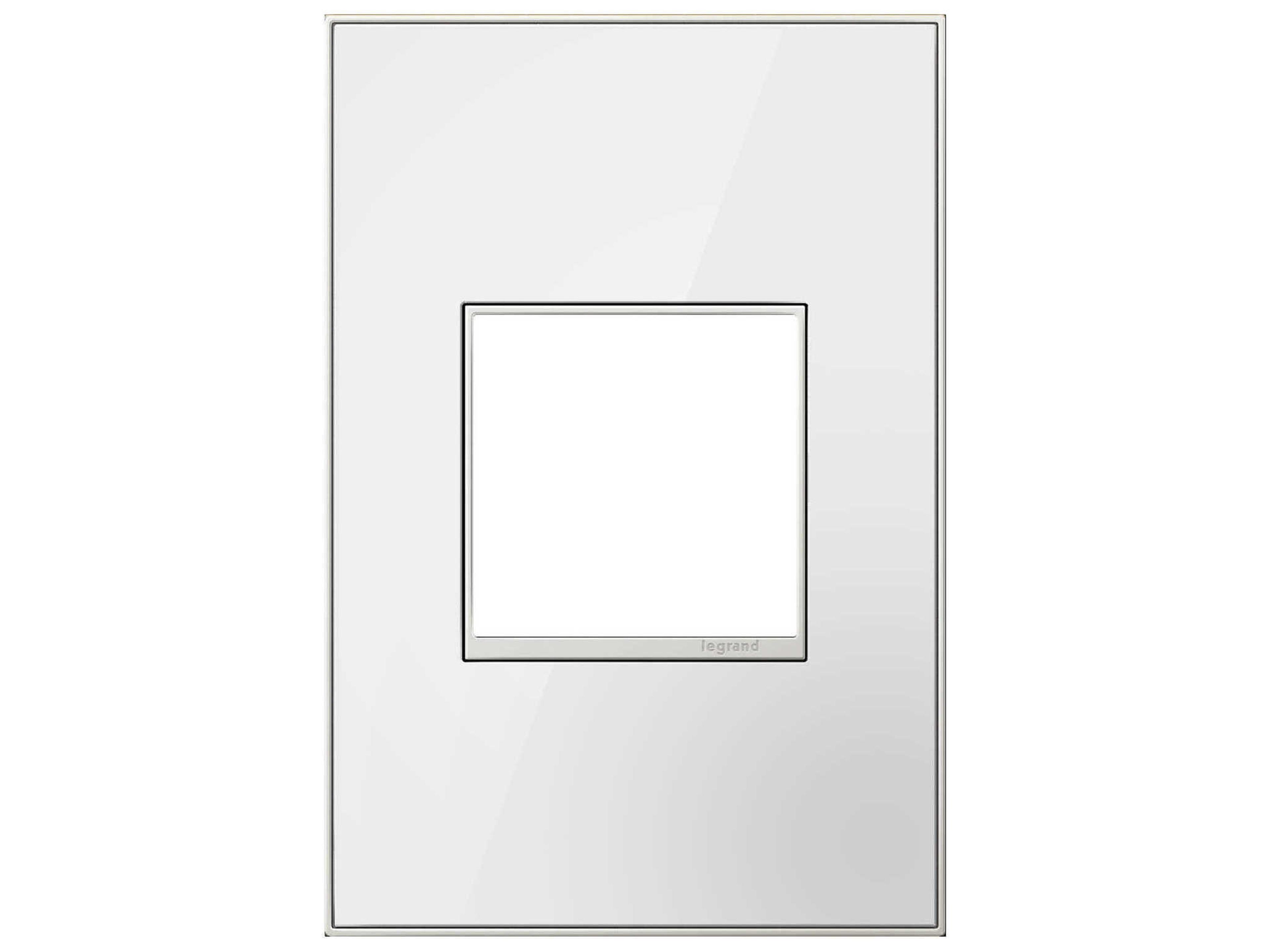 Legrand Real Materials Mirror White-on-White One-Gang Wall Plate