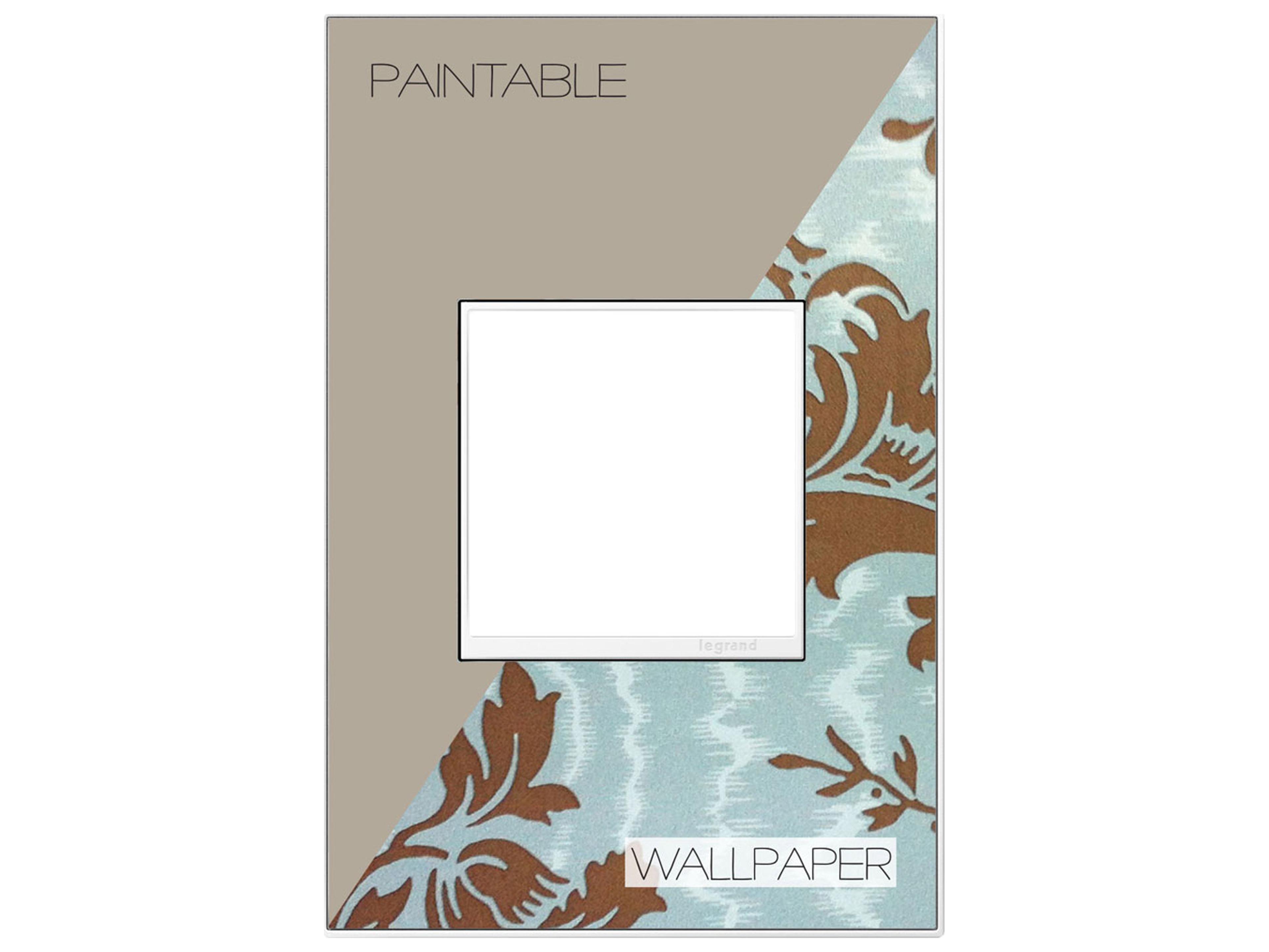 Legrand Real Materials Lighting Custom One-Gang Wall Plate with White Trim