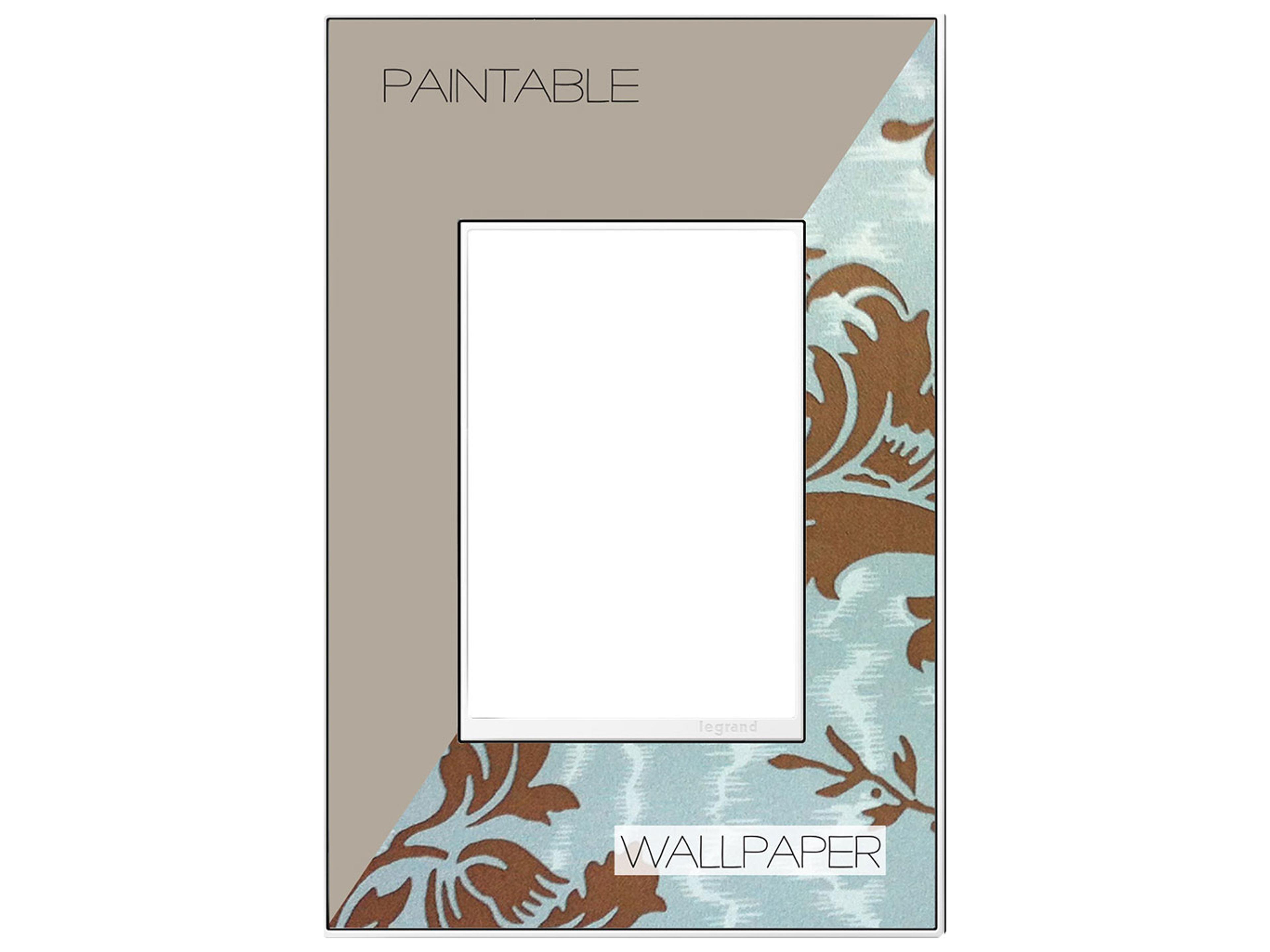 Real Materials Custom One-Gang and Wall Plate with White Trim