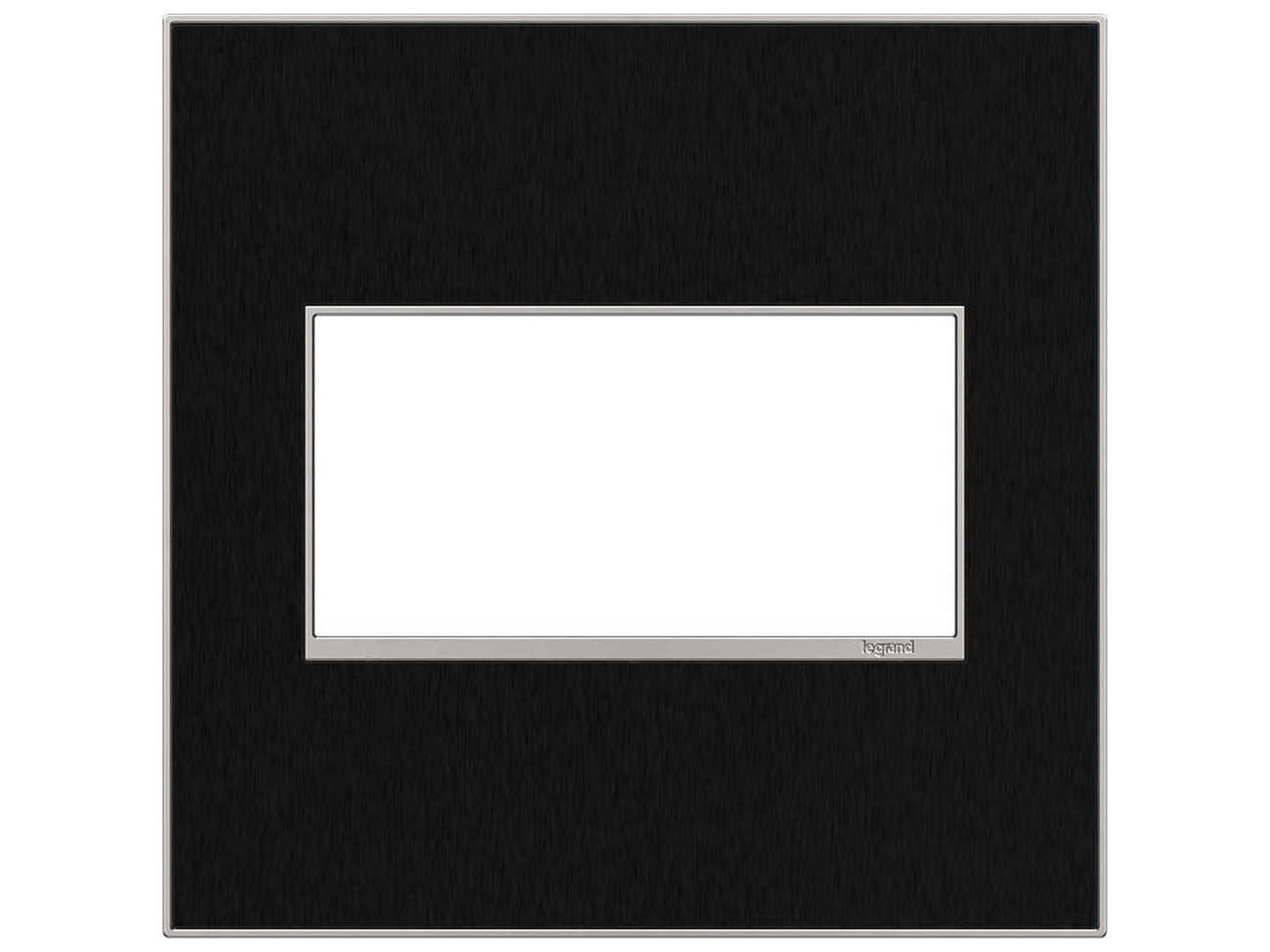 Real Materials Black Stainless Two-Gang Wall Plate
