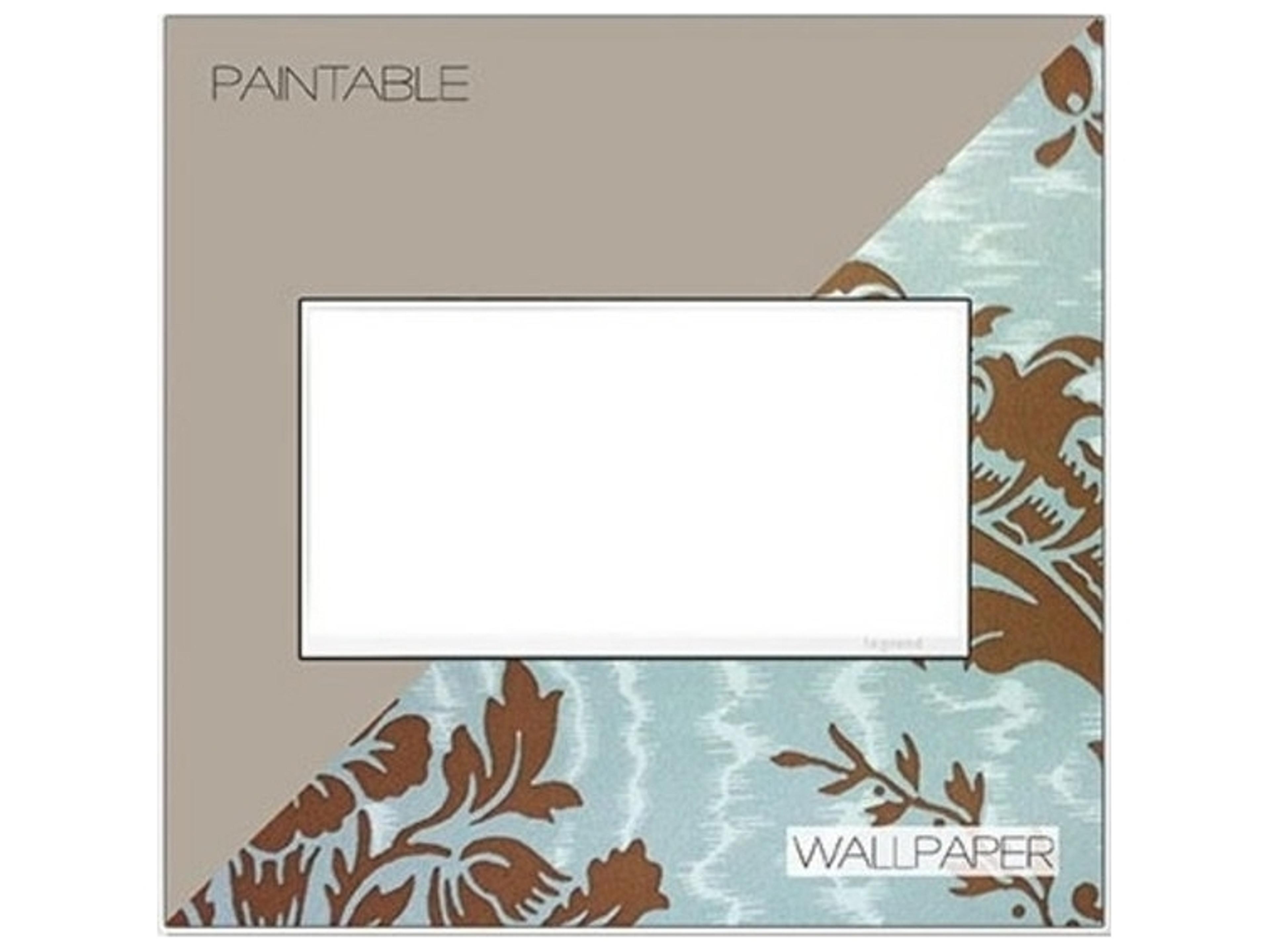 Legrand Real Materials Custom Two-Gang Wall Plate with White Trim