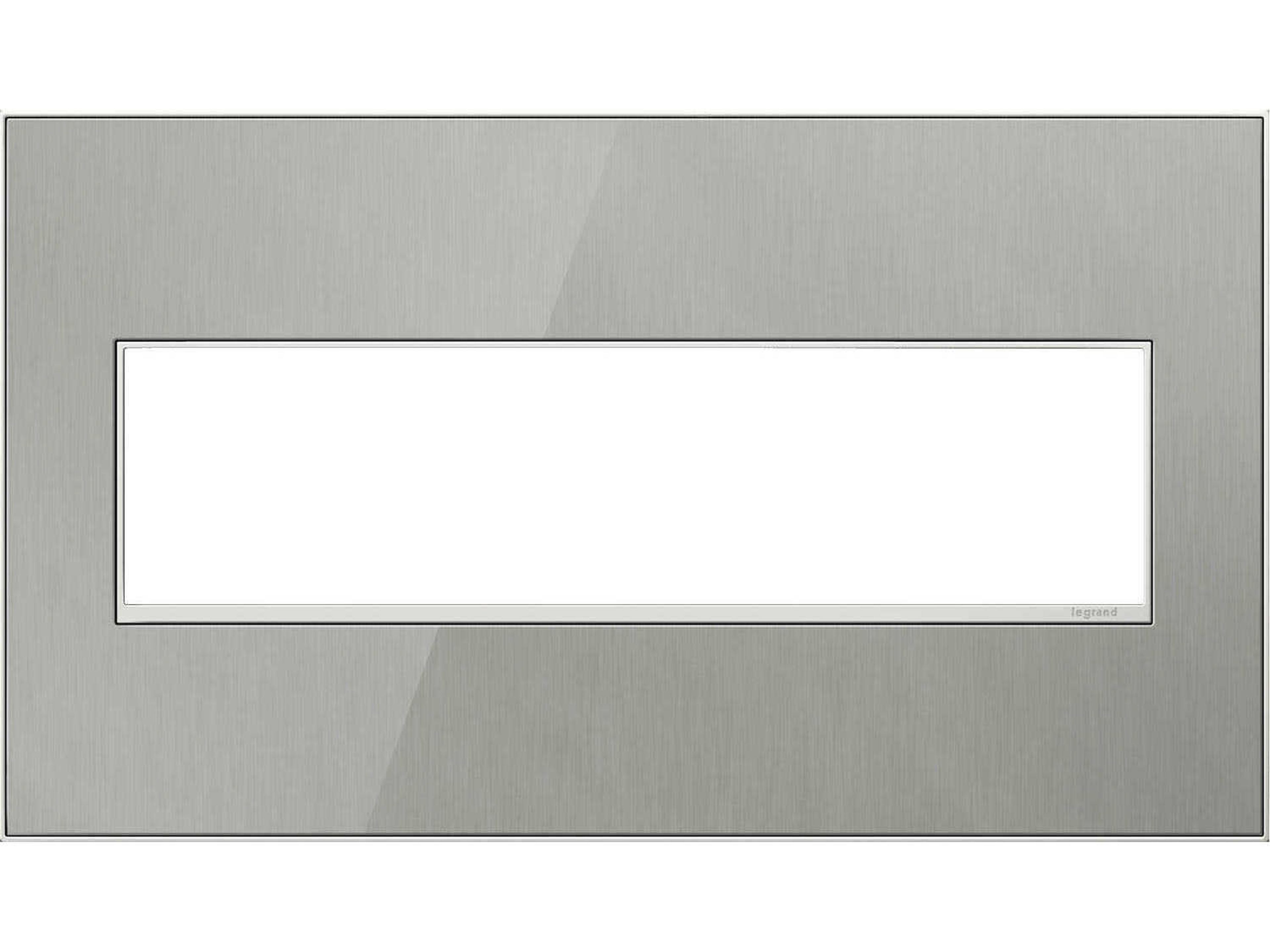 Real Materials Brushed Stainless Four-Gang Wall Plate