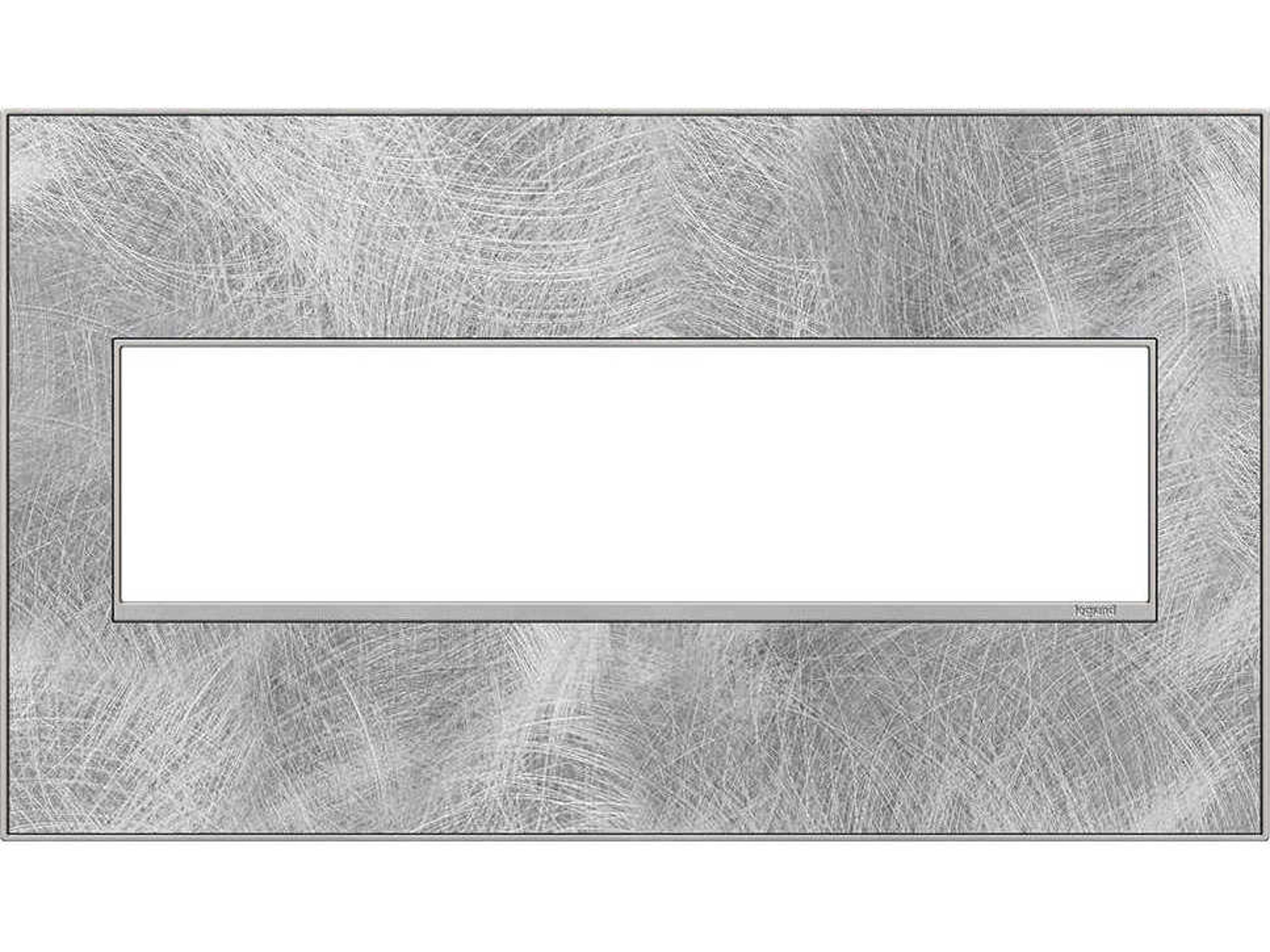 Real Materials Spiraled Stainless Four-Gang Wall Plate