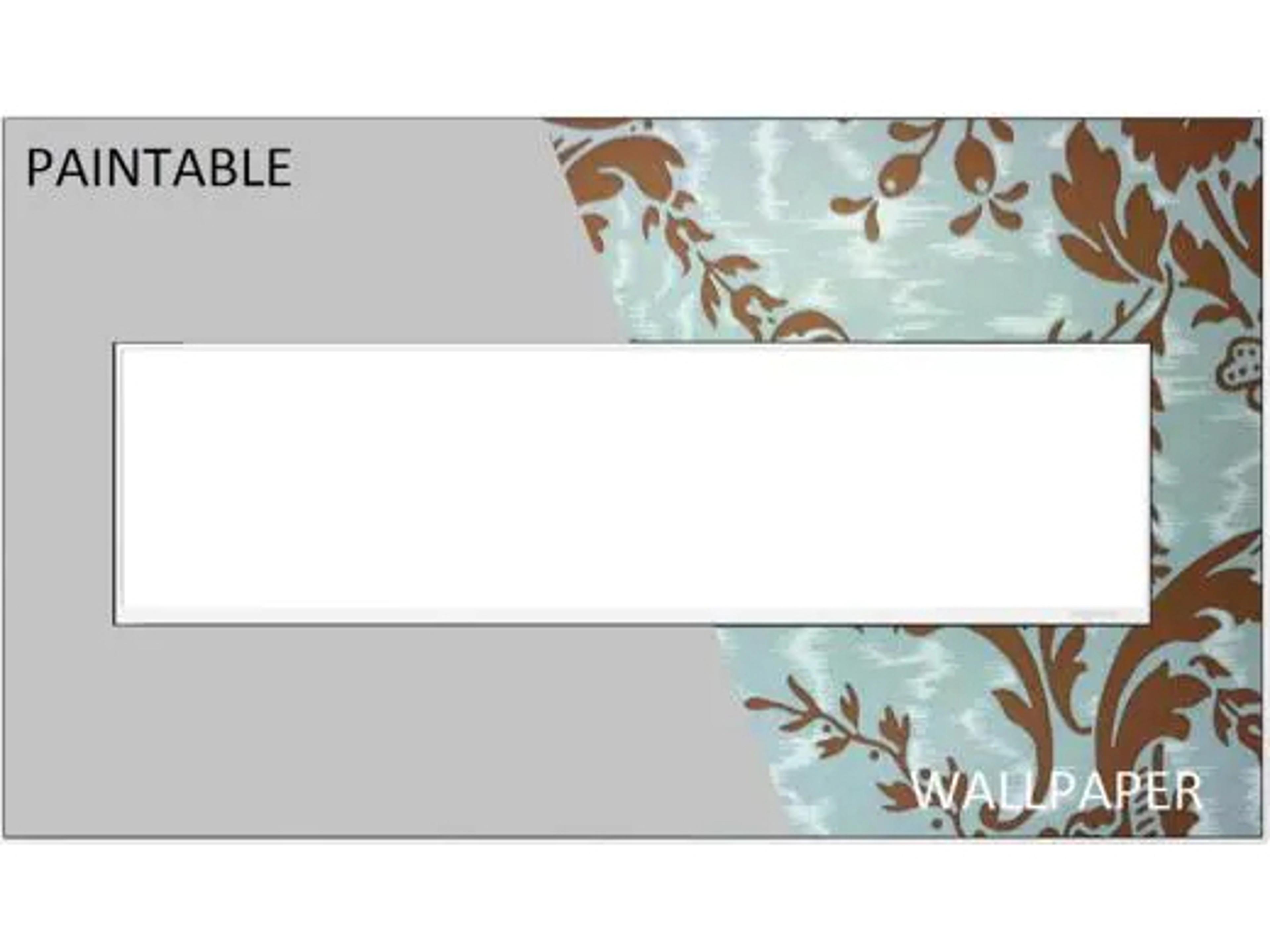 Real Materials Custom Four-Gang Wall Plate with White Trim