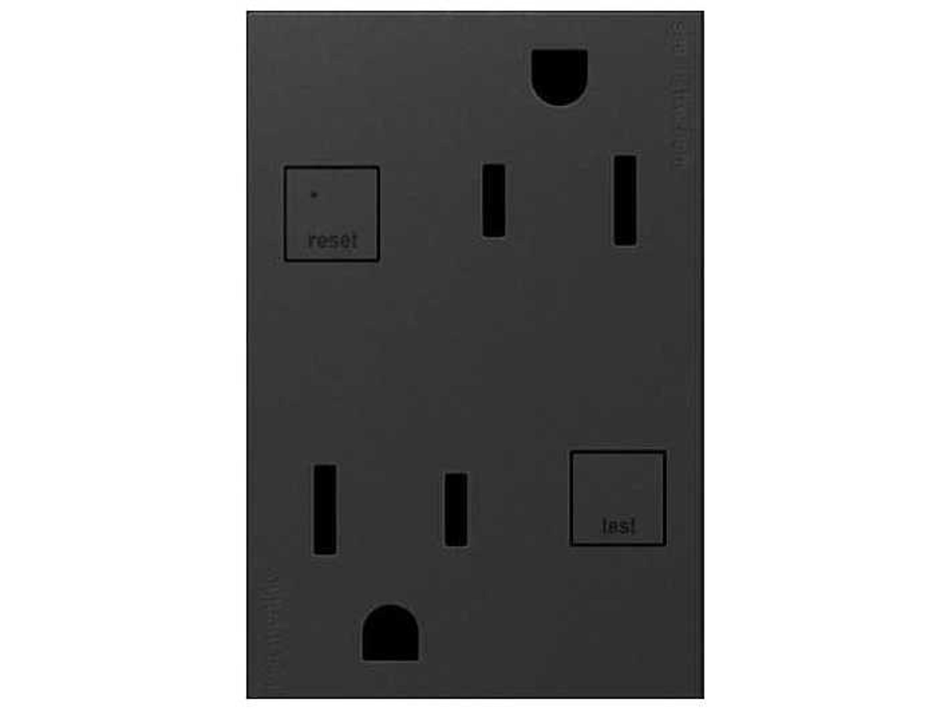 Outlets Graphite Plus-Size 15A Tamper-Resistant GFCI