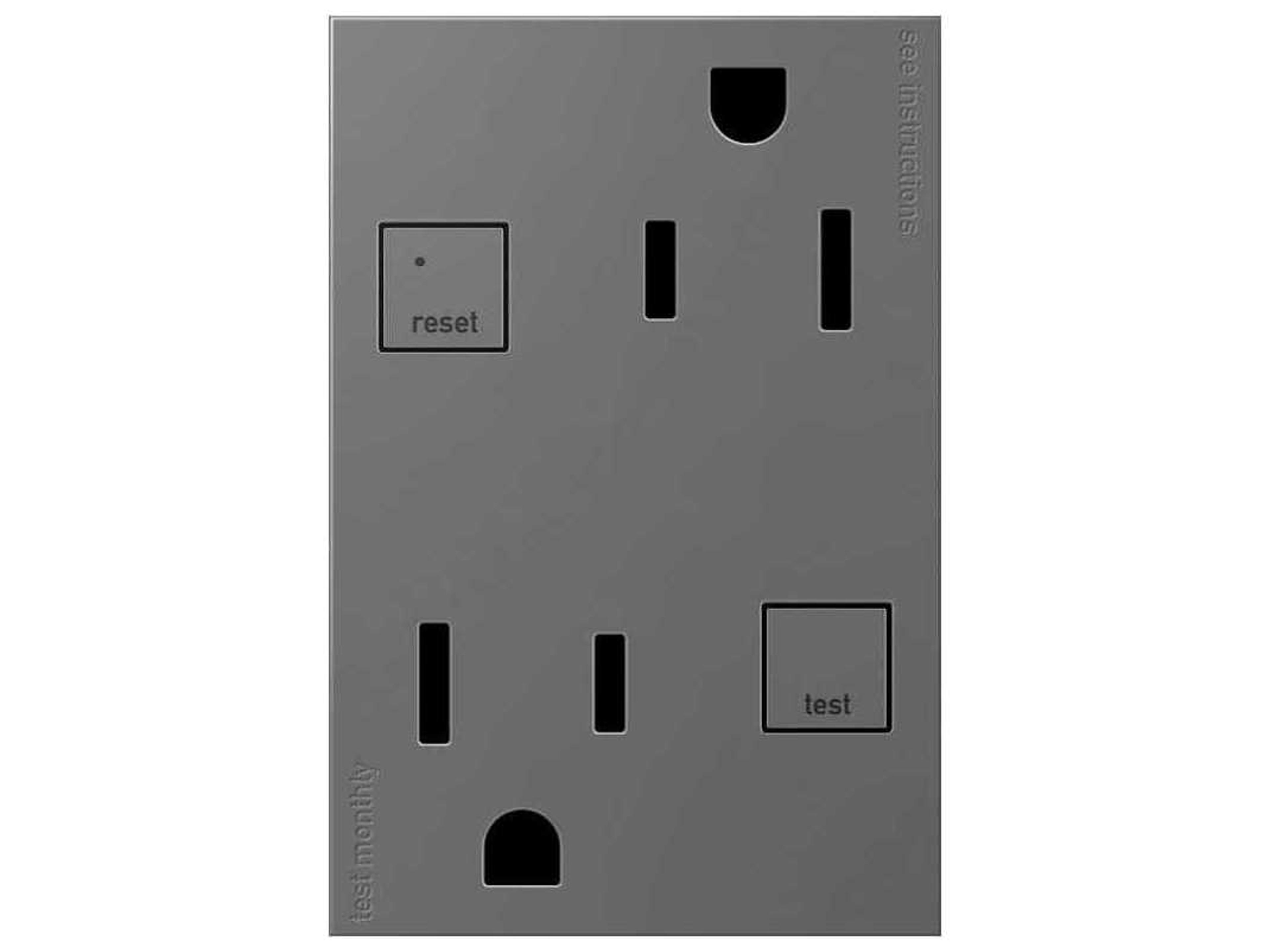 Outlets Magnesium Plus-Size 15A Tamper-Resistant GFCI