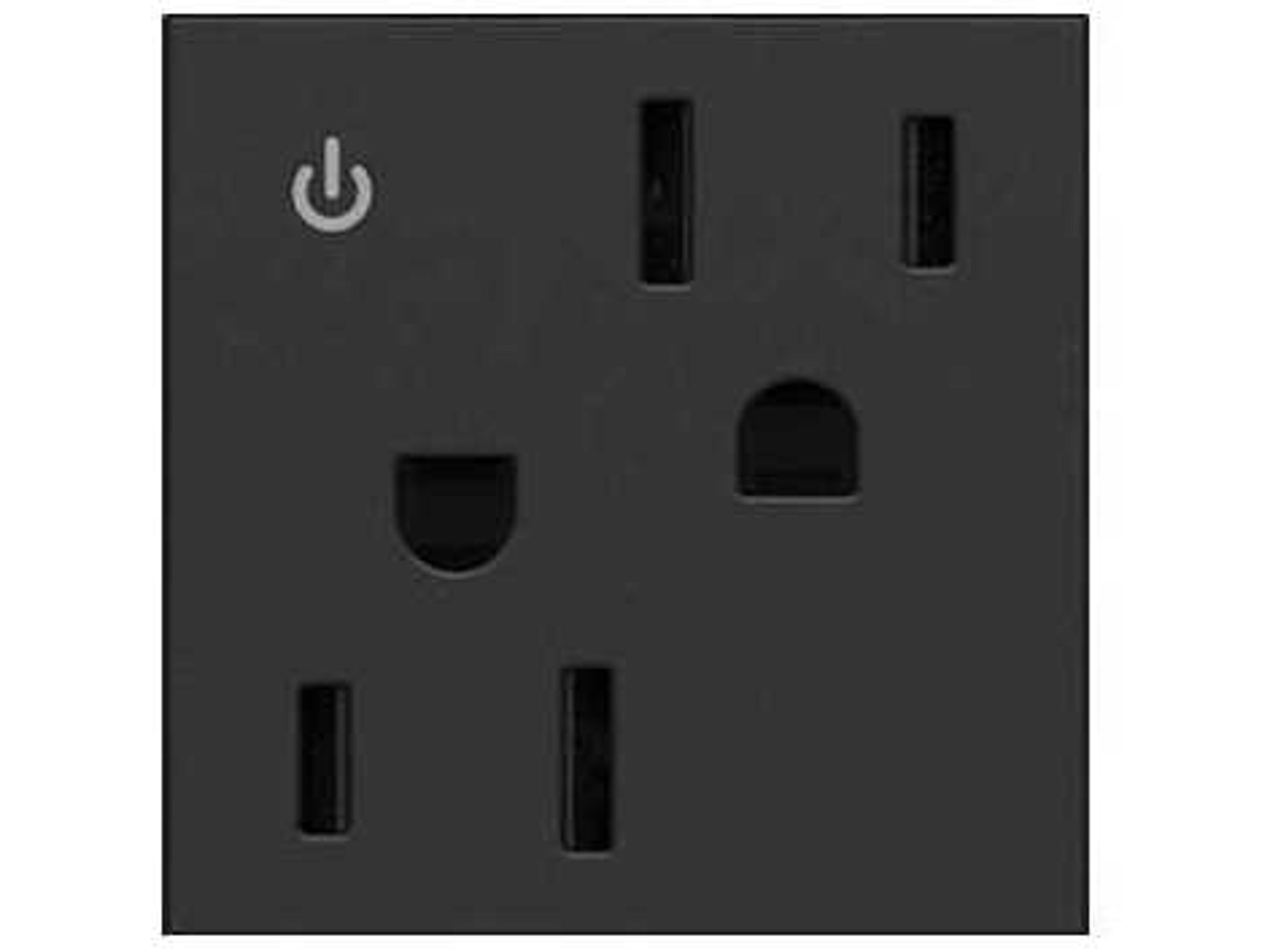 Outlets Graphite 15A Tamper-Resistant Dual Controlled Outlet
