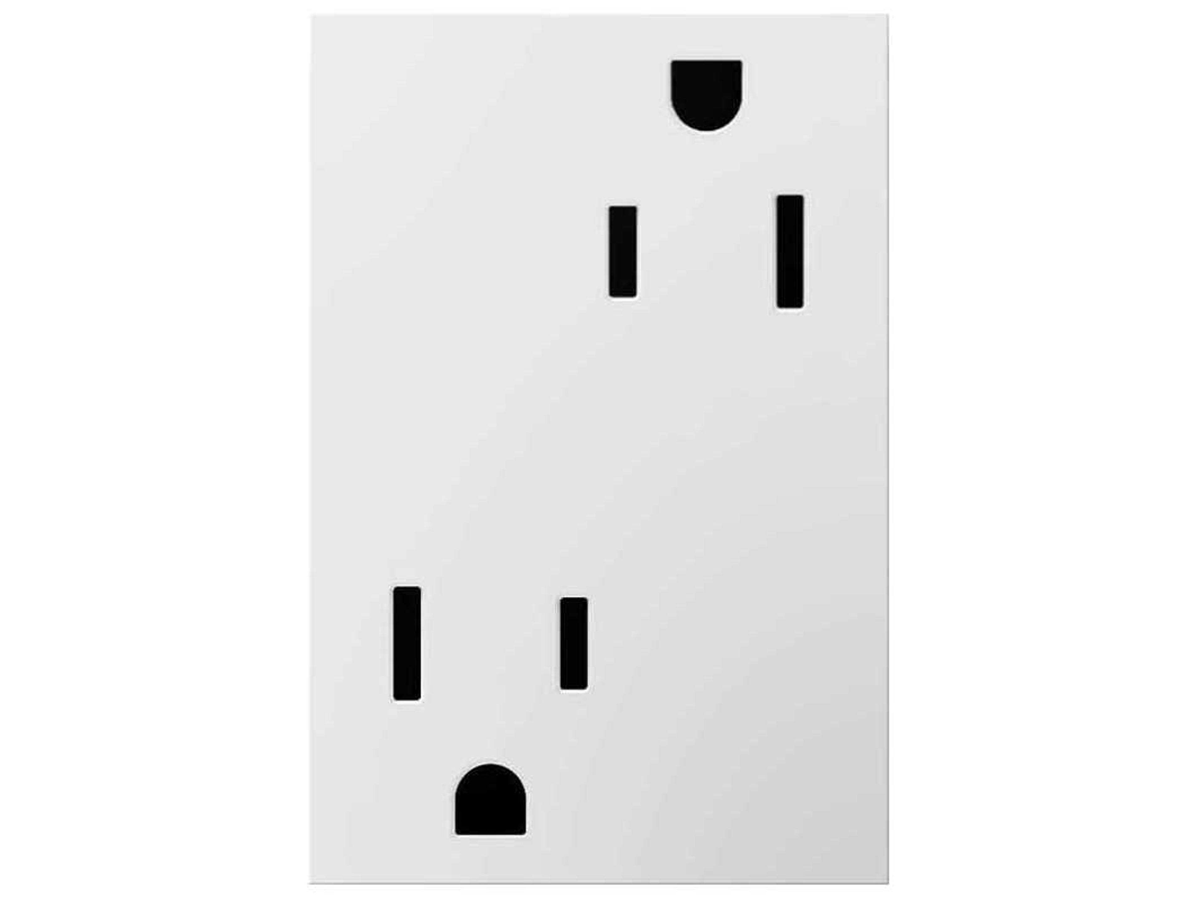 Outlets White 15A Plus Size Tamper-Resistant Outlet