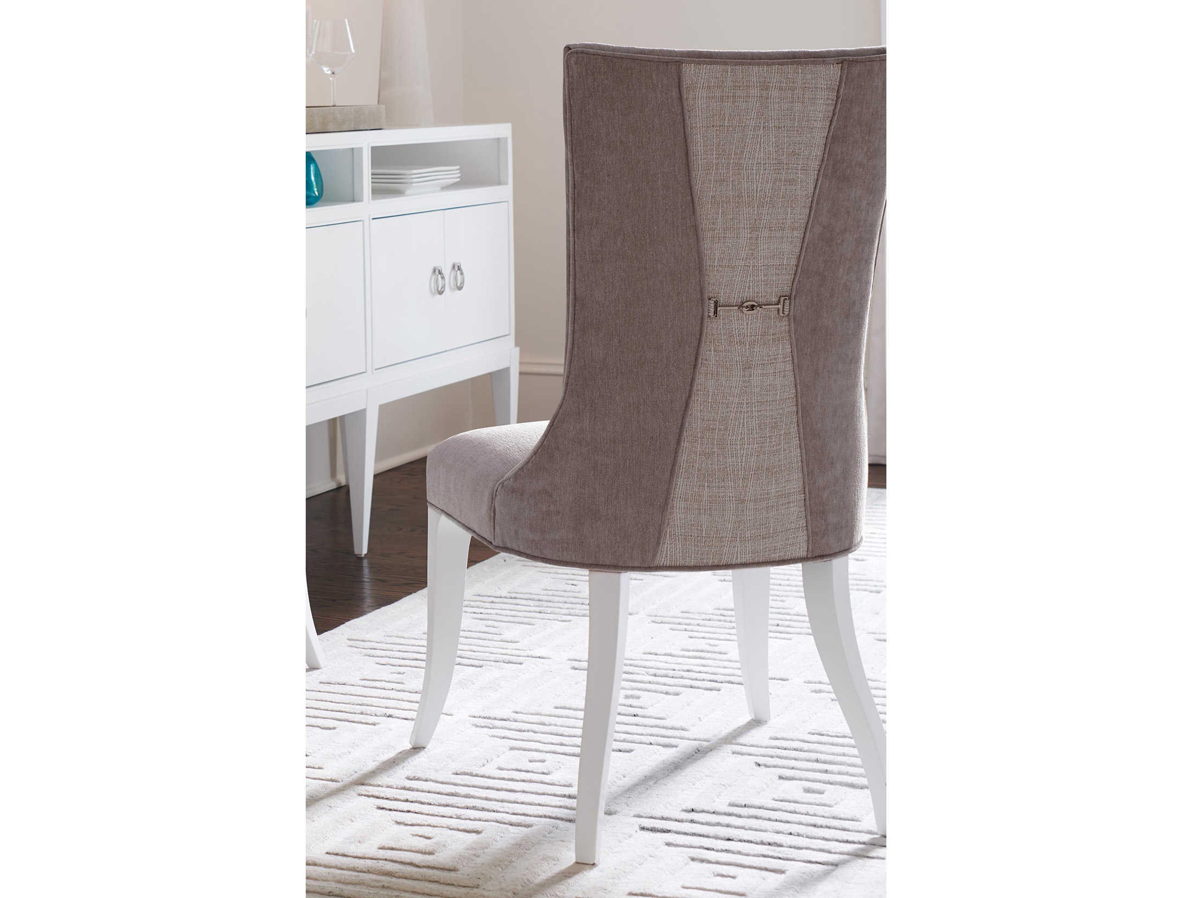 Lexington Avondale Maple Wood Beige Upholstered Side Dining Chair