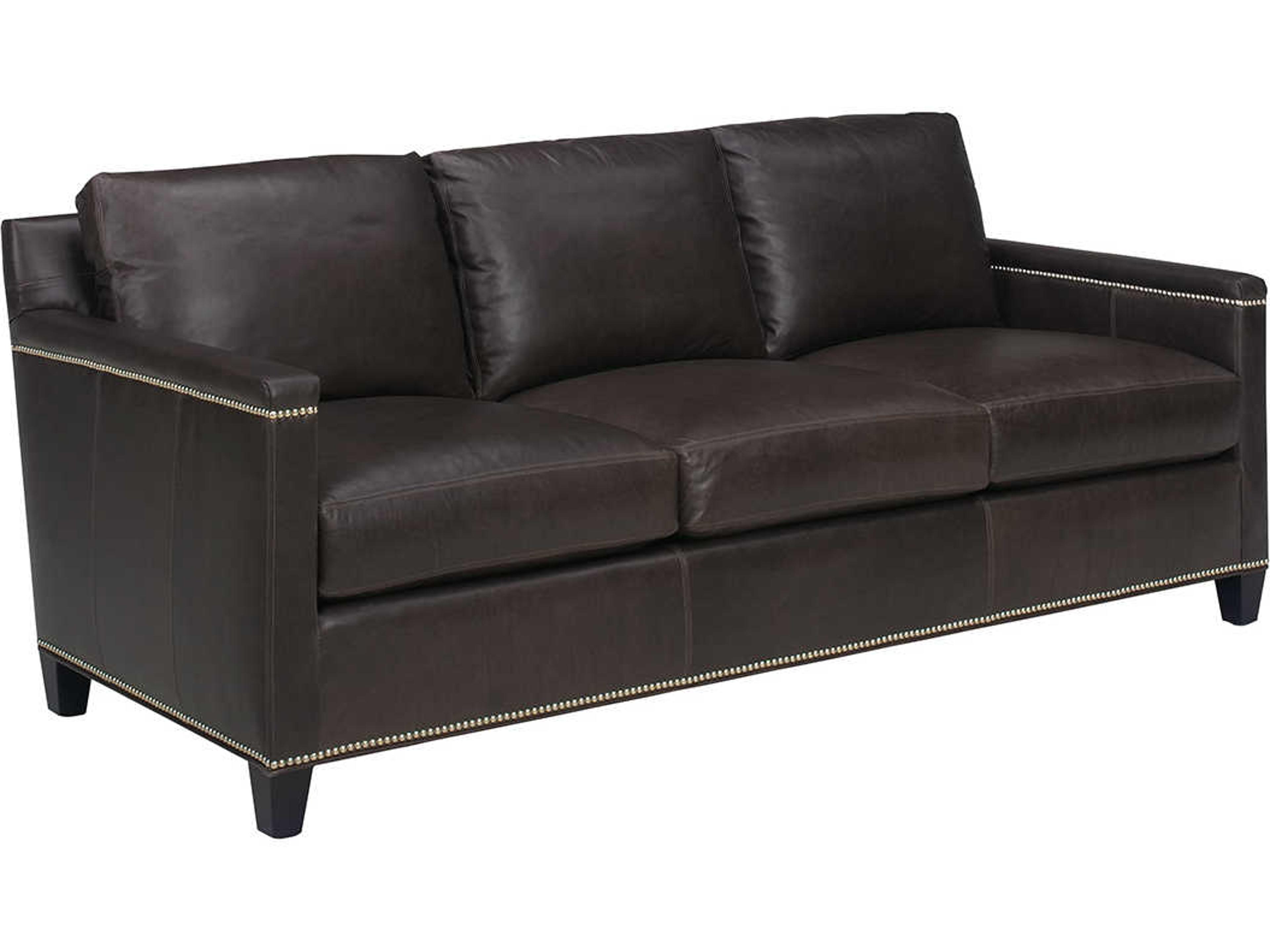 Carrera Misty Gray Brown Leather Sofa