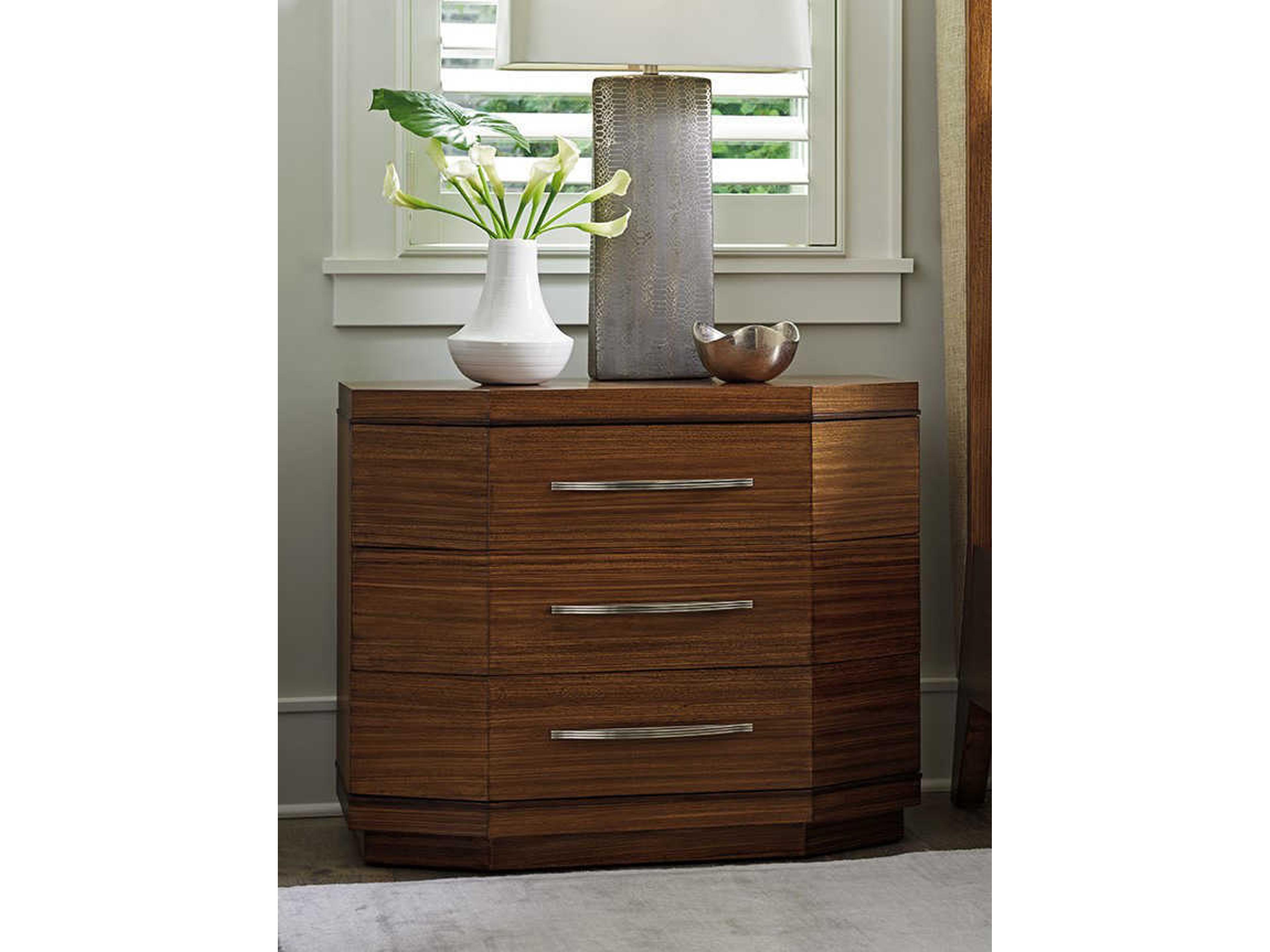Lexington Kitano 3-Drawers Brown Nightstand