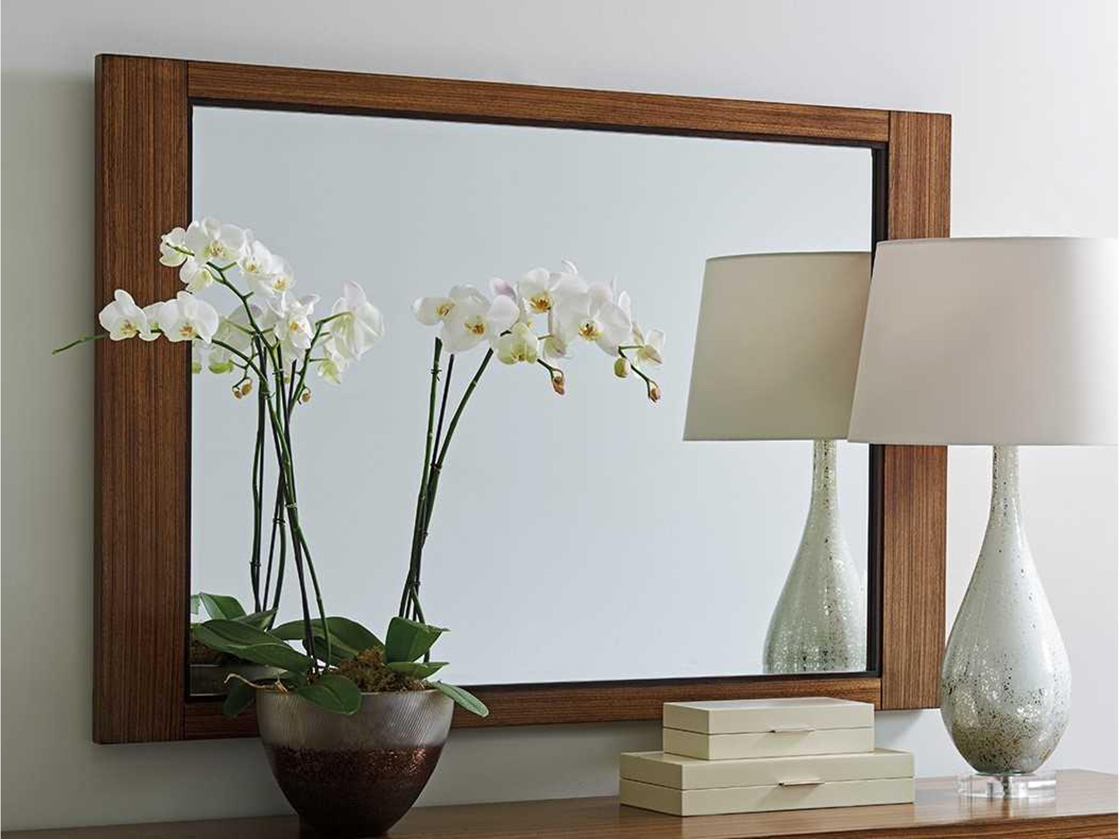 Lexington Kitano Rich Brown Hazelnut Wall Mirror Rectangular