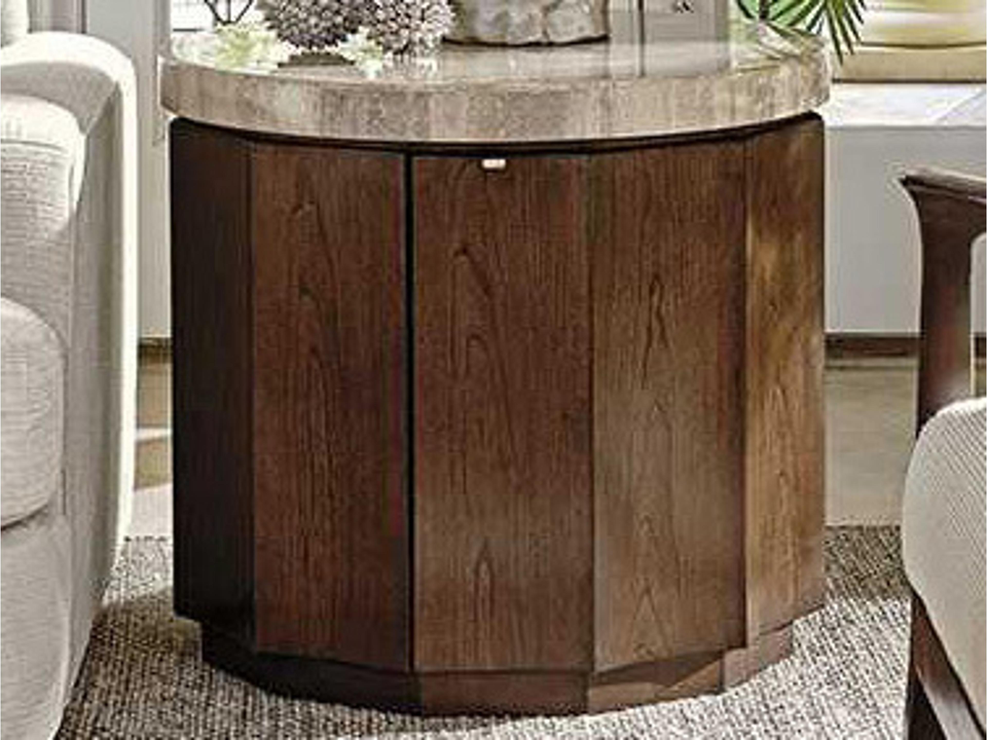 Lexington Laurel Canyon Round Stone End Table