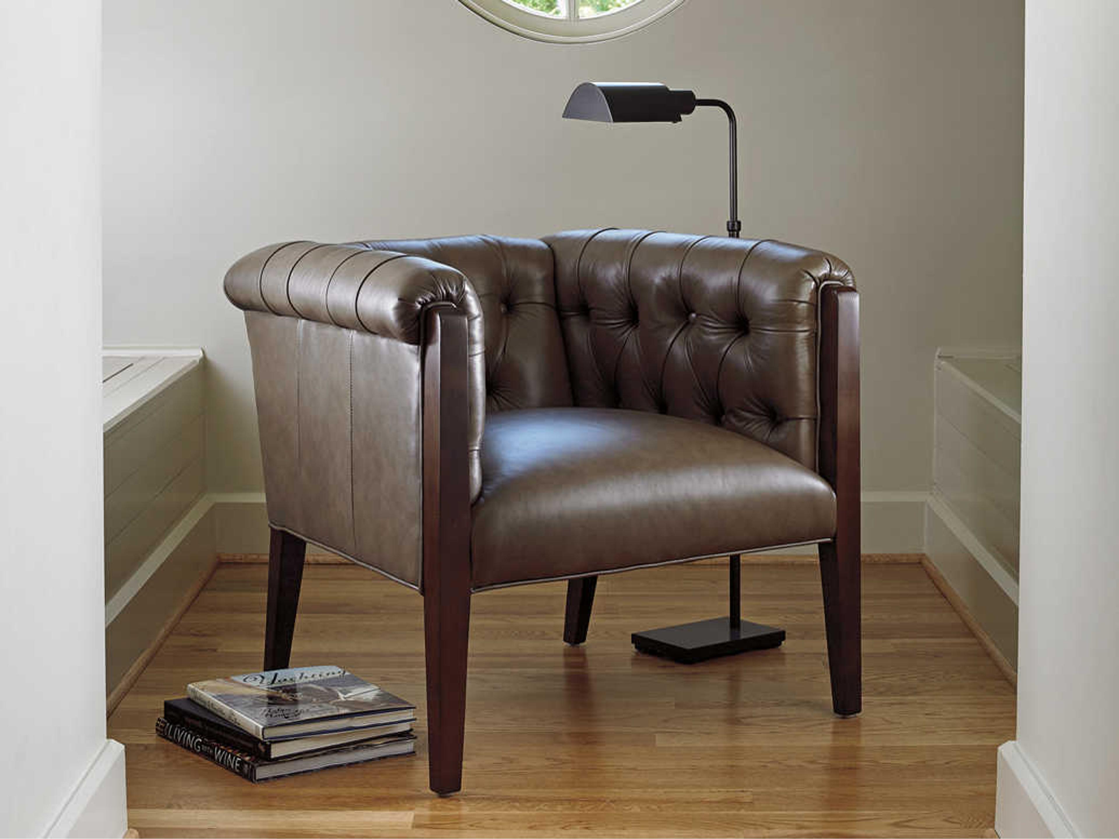 Lexington Oyster Bay Brown Leather Accent Chair