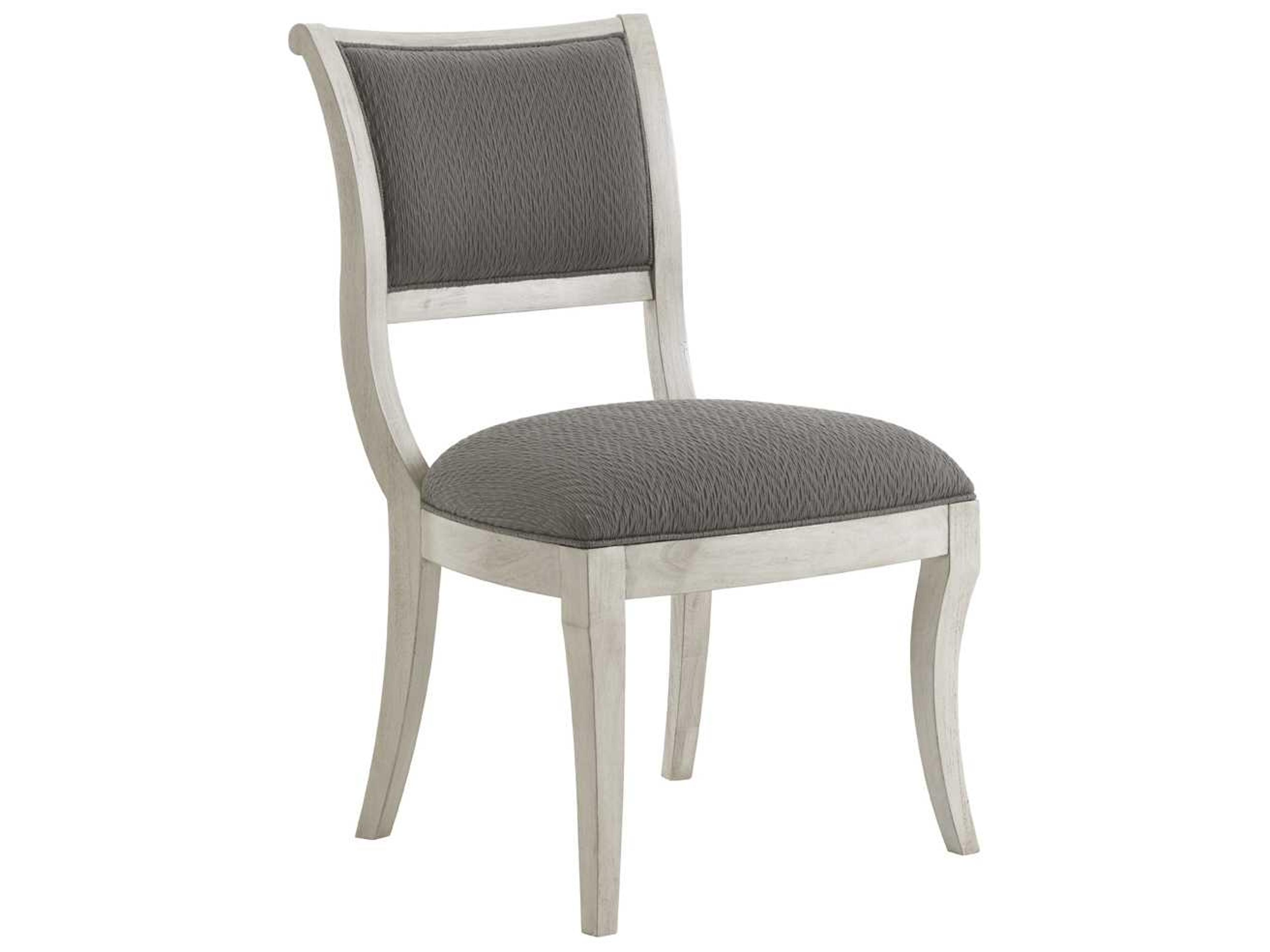 Oyster Bay Solid Wood Gray Upholstered Side Dining Chair