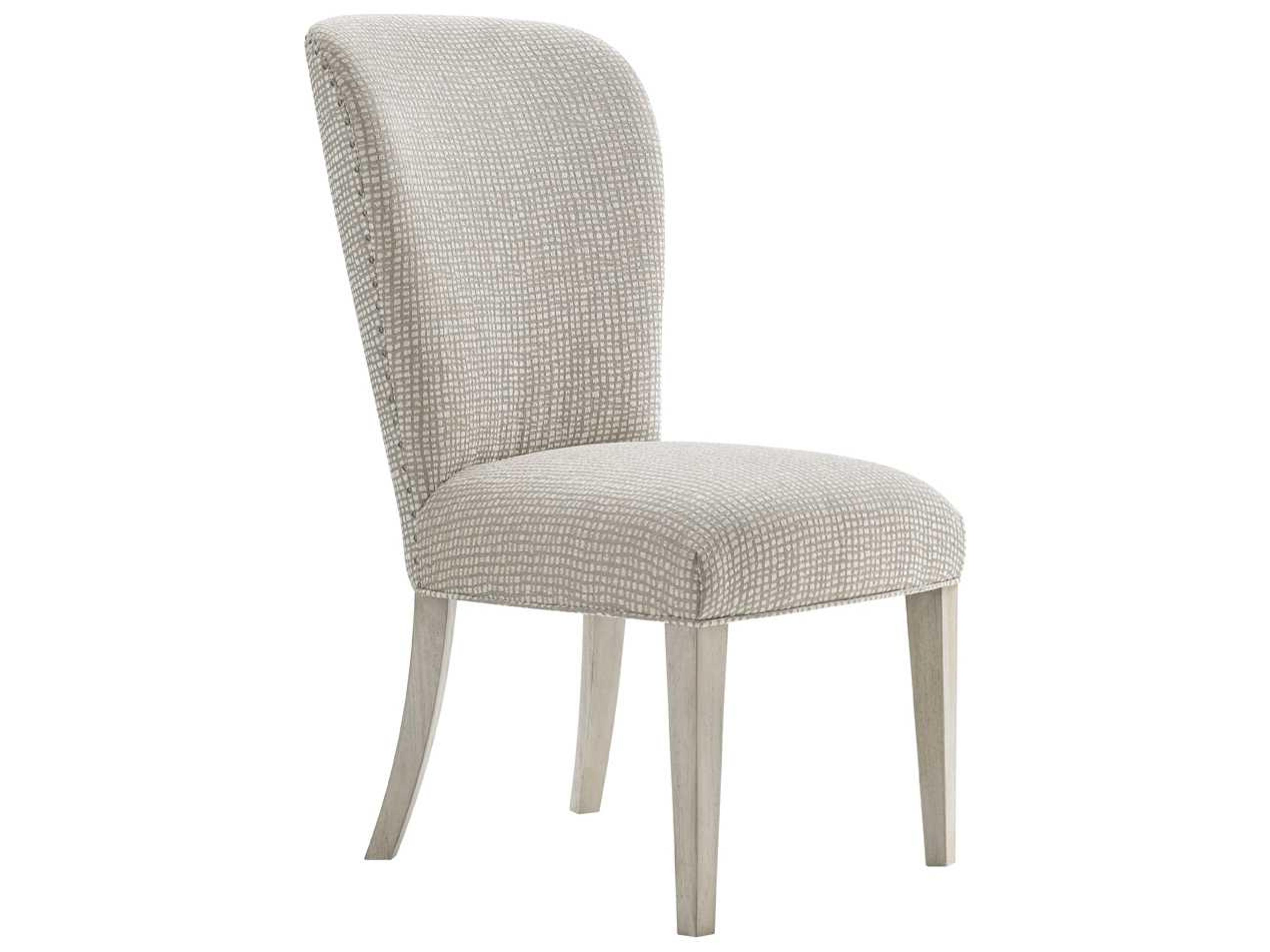 Lexington Oyster Bay Solid Wood Gray Upholstered Side Dining Chair