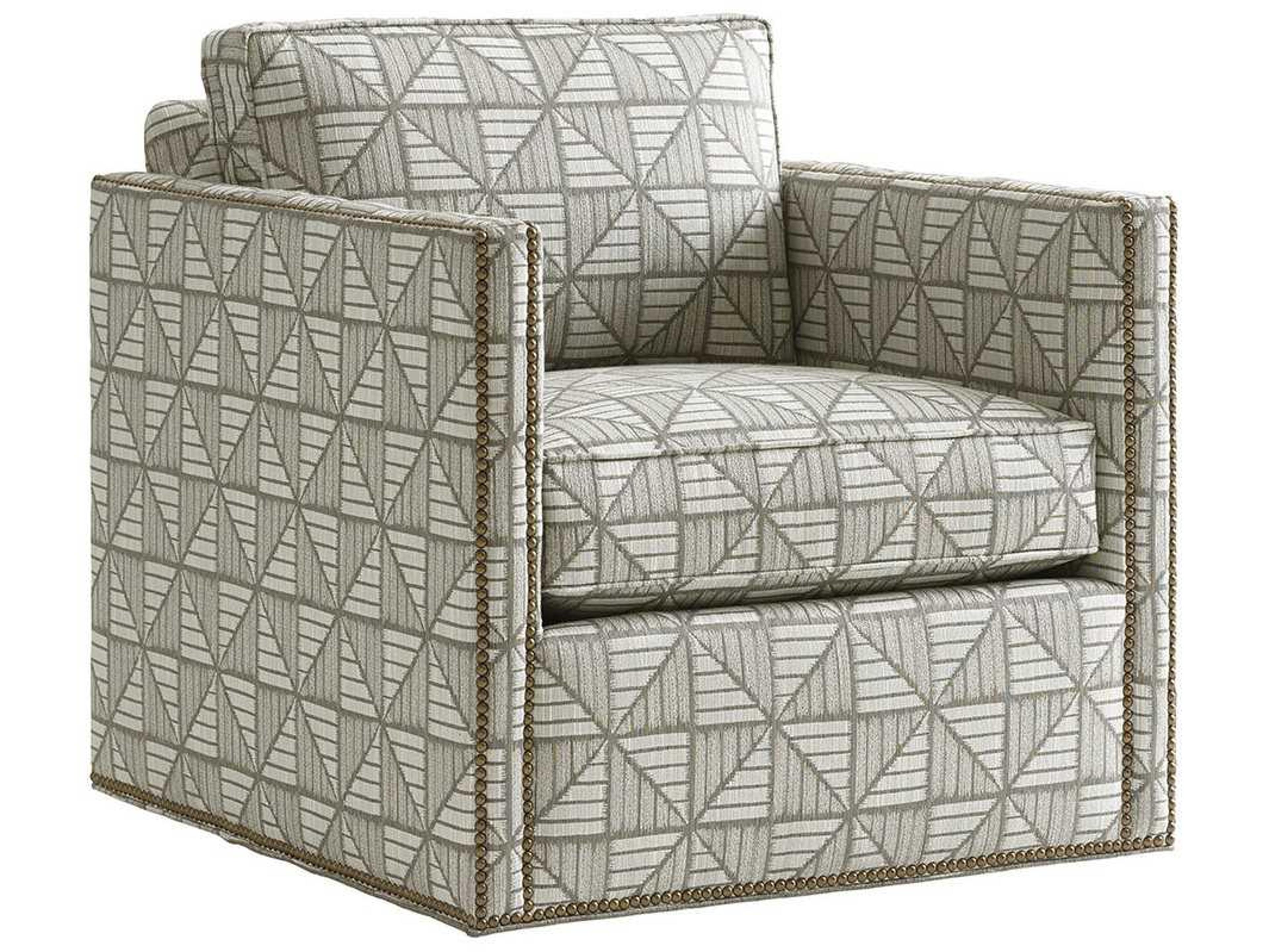 Shadow Play Swivel Fabric Accent Chair