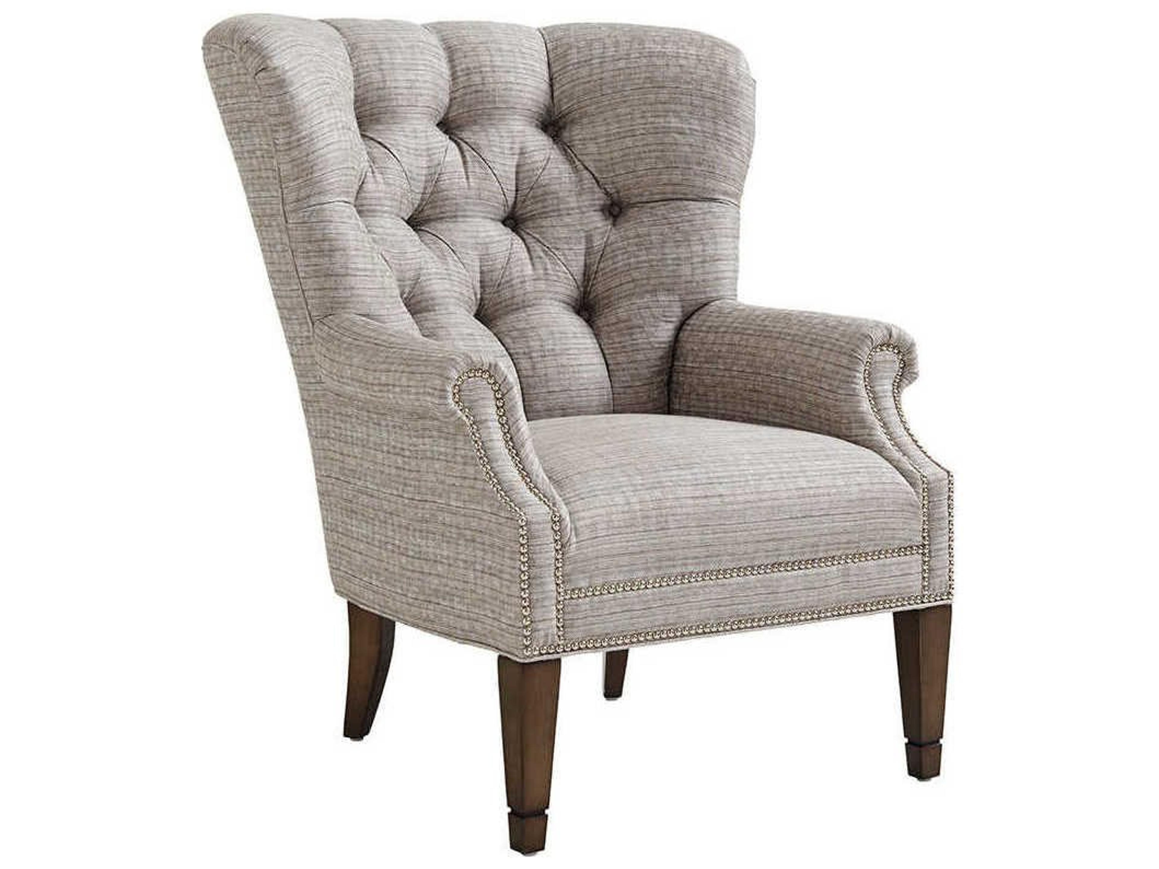 Lexington Upholstery Fabric Tufted Accent Chair