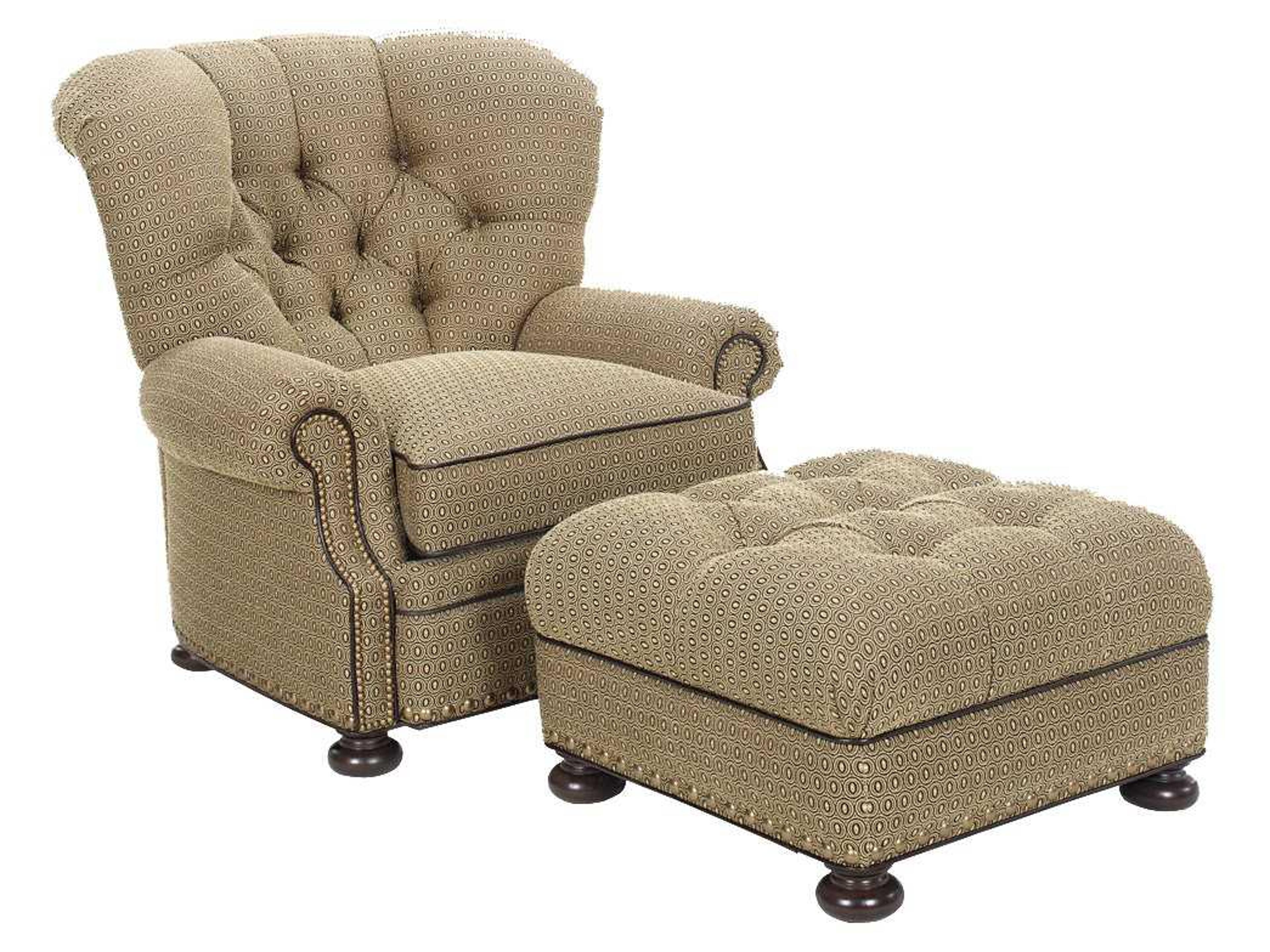 Lexington Upholstery Fabric Tufted Accent Chair