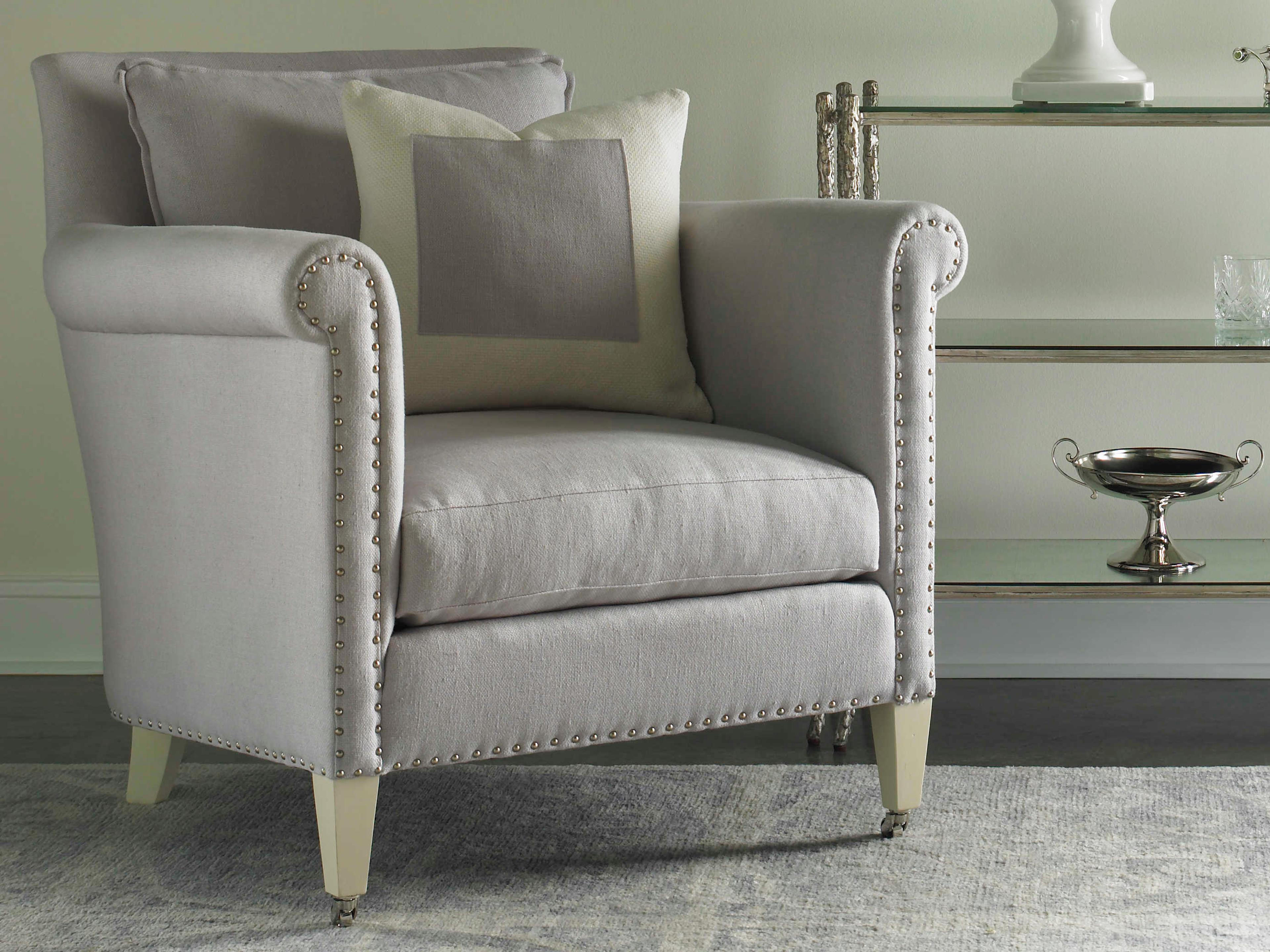 Lillian August Upholstery Paris Rolling Fabric Accent Chair