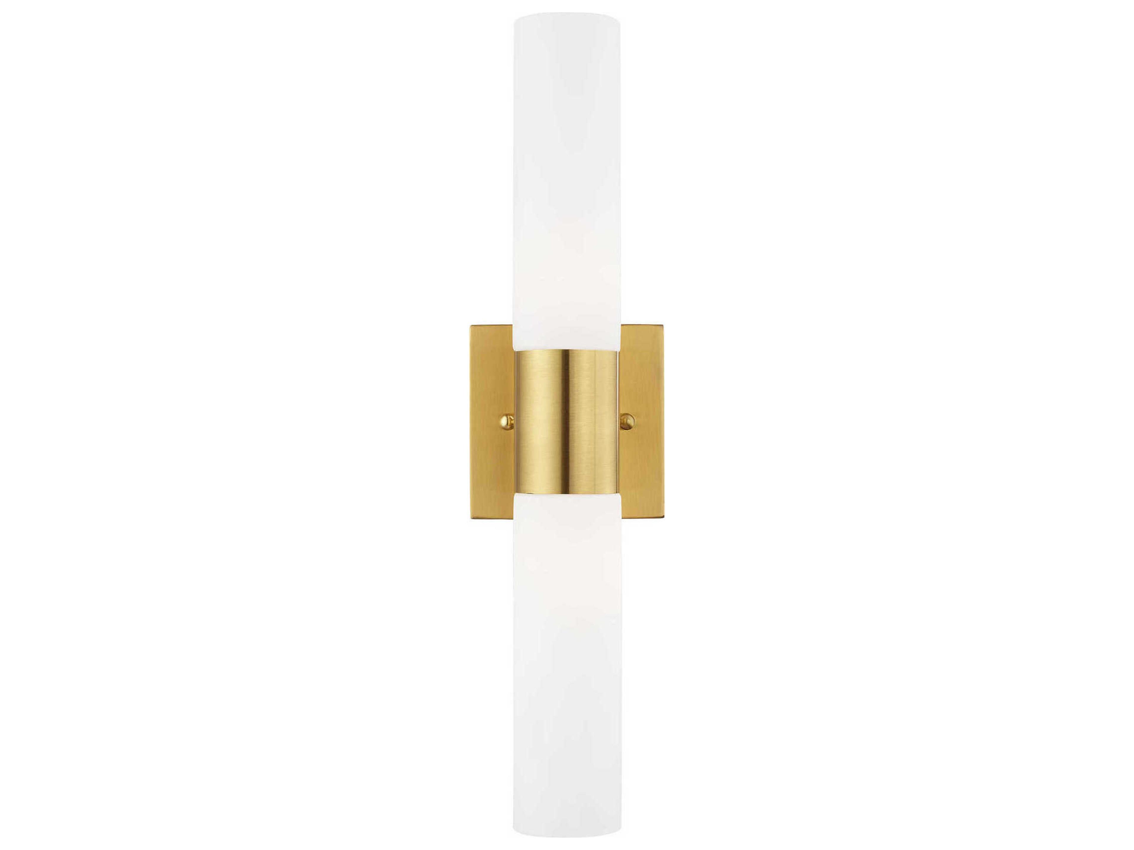 Aero Satin Brass Glass Wall Sconce