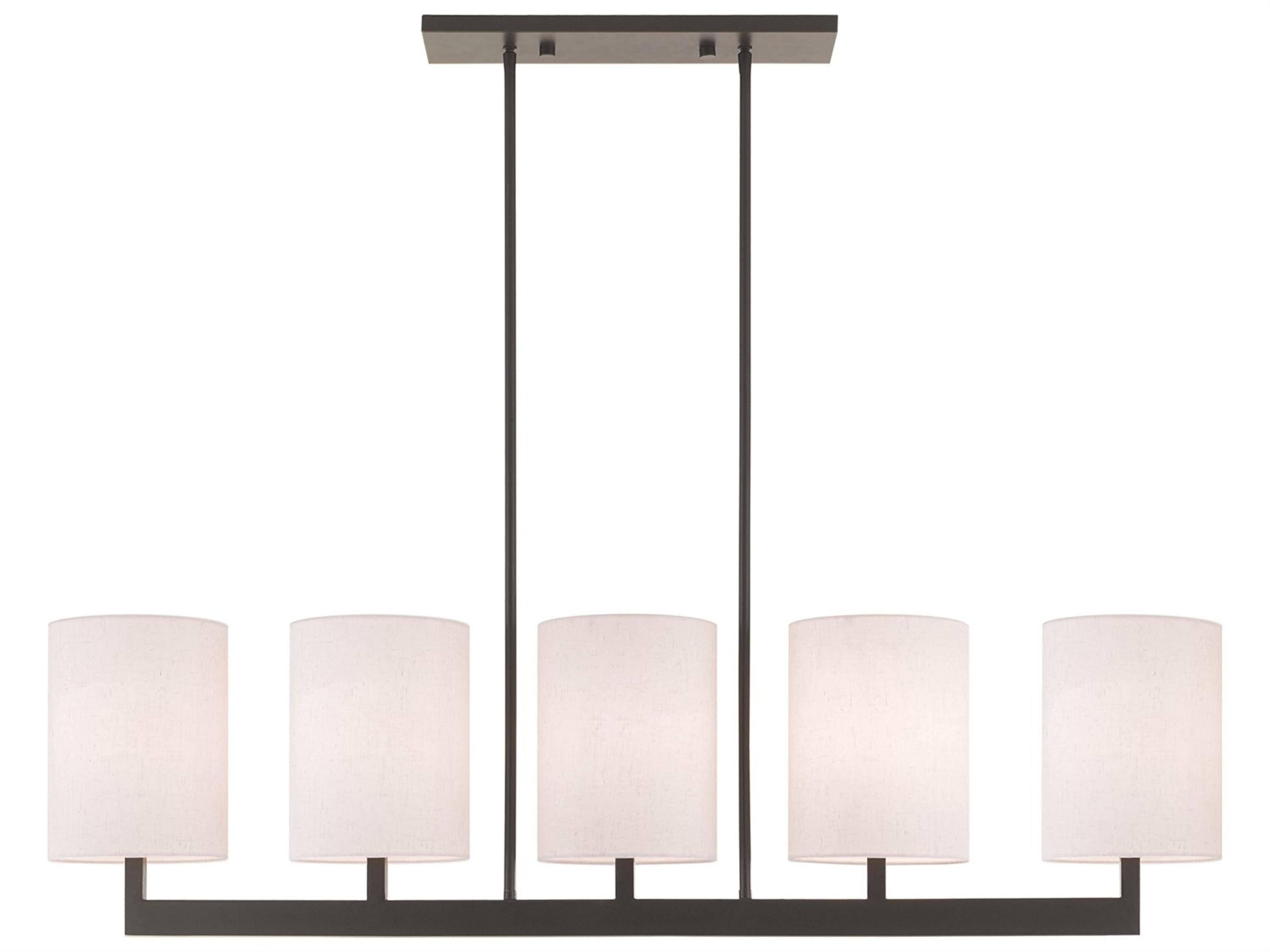 Hayworth 5-Light Bronze Cylinder Linear Island Pendant