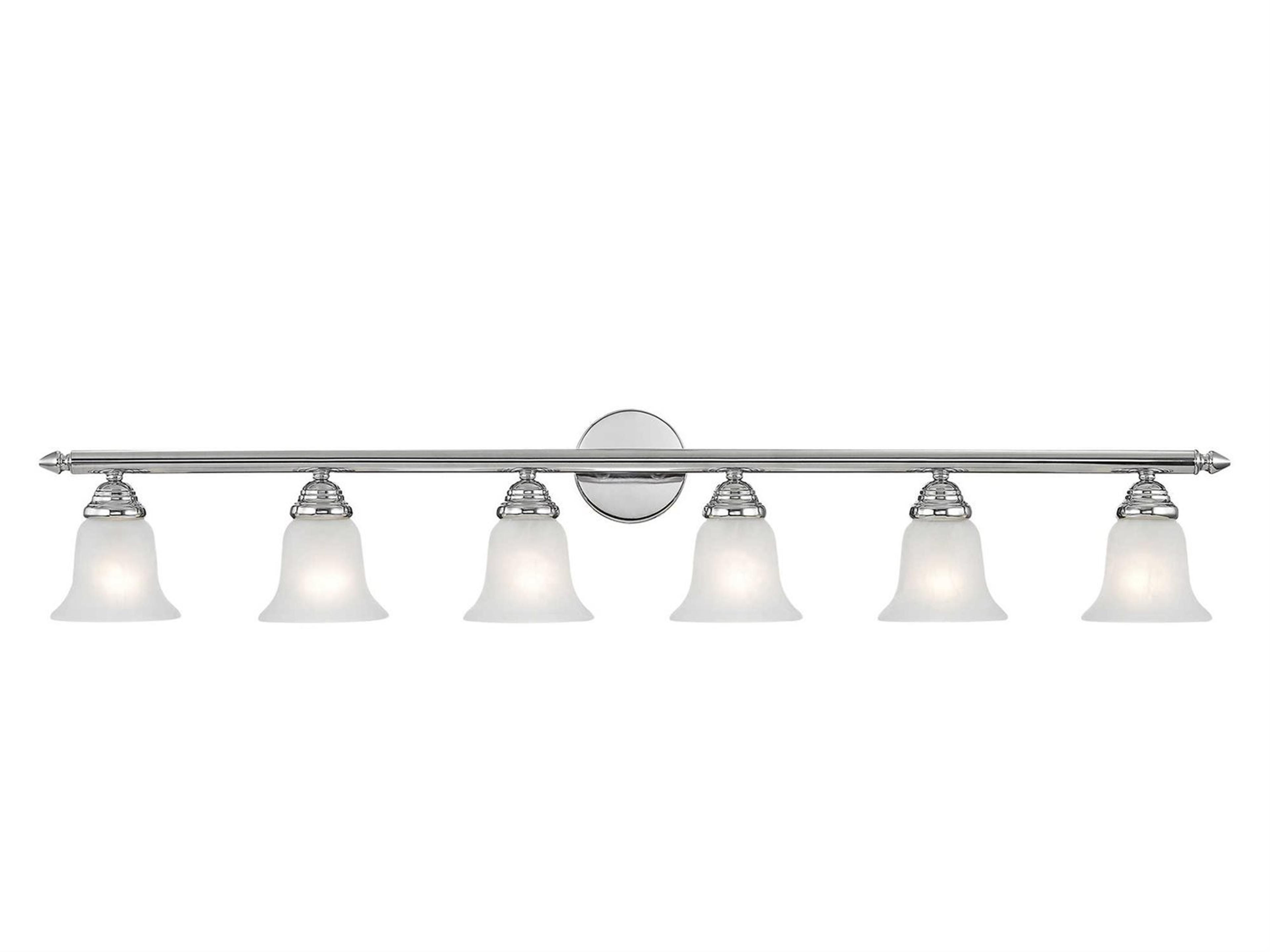 Neptune 6-Light Chrome Glass Vanity Light
