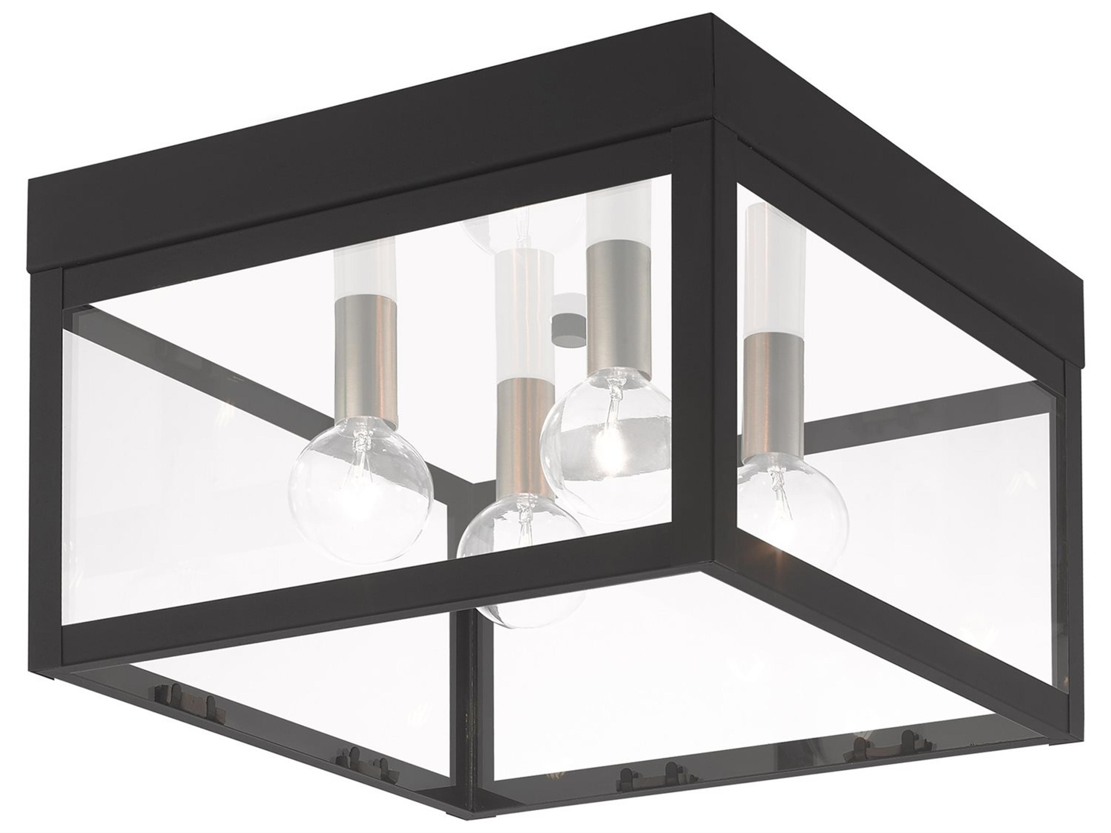 Nyack 4 - Light Glass Outdoor Ceiling Light