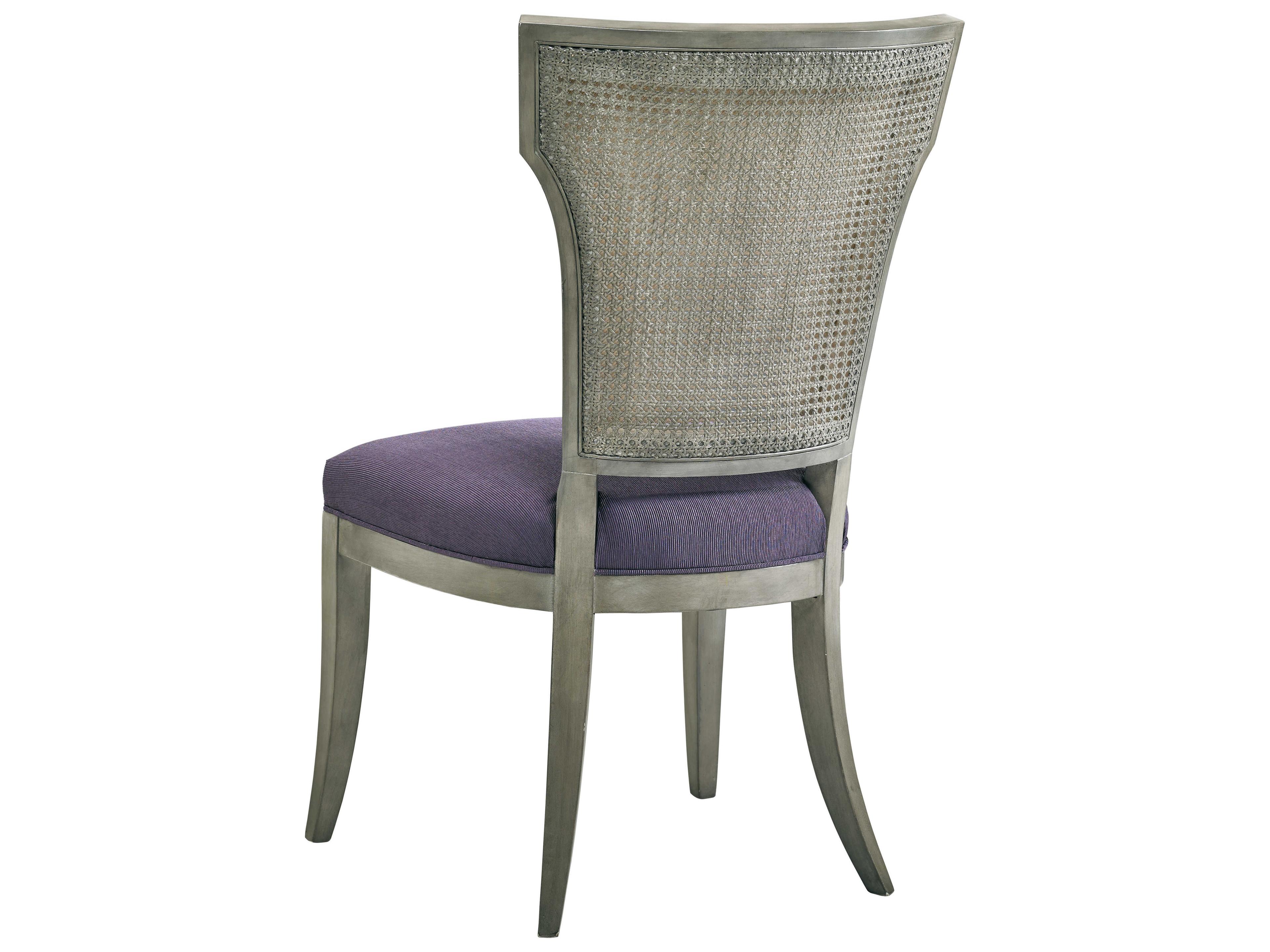 Lillian August Upholstery Elisa Walnut Wood Gray Fabric Side Dining Chair