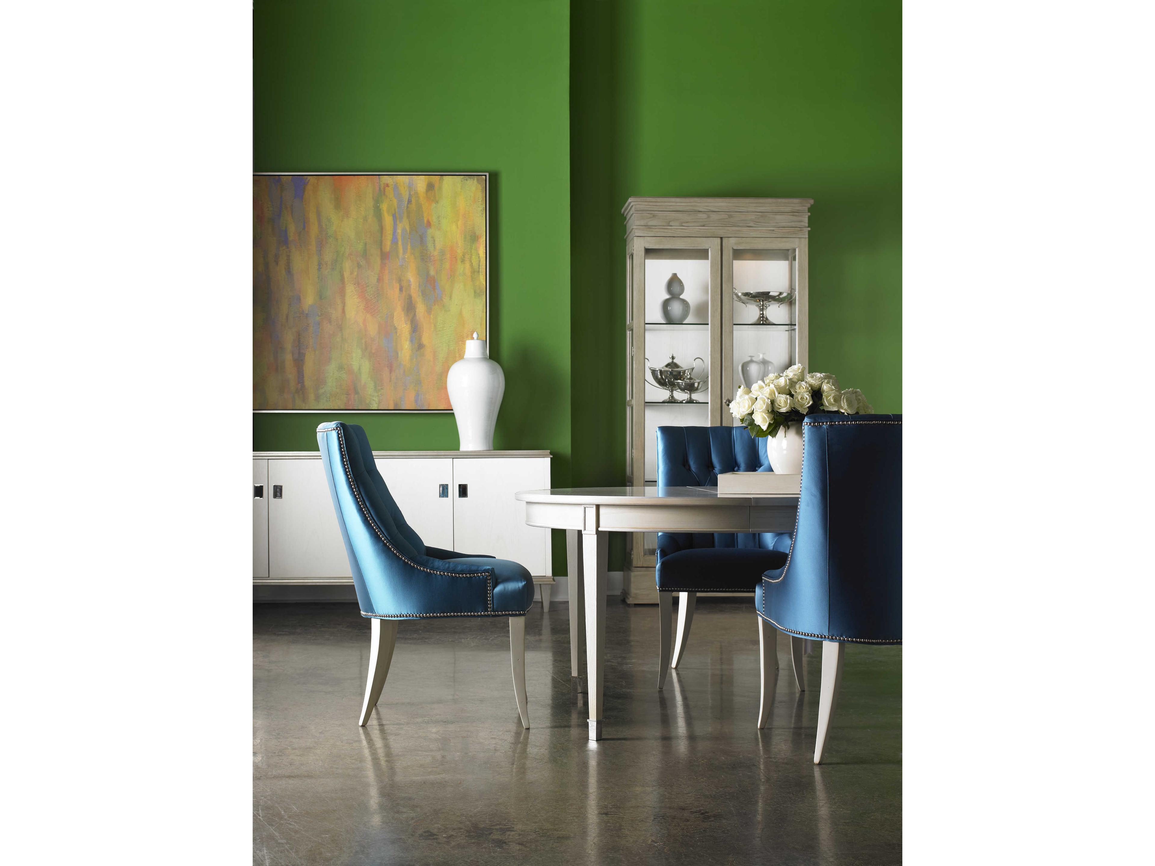 Lillian August Upholstery Ally Court Tufted Blue Upholstered Side Dining Chair