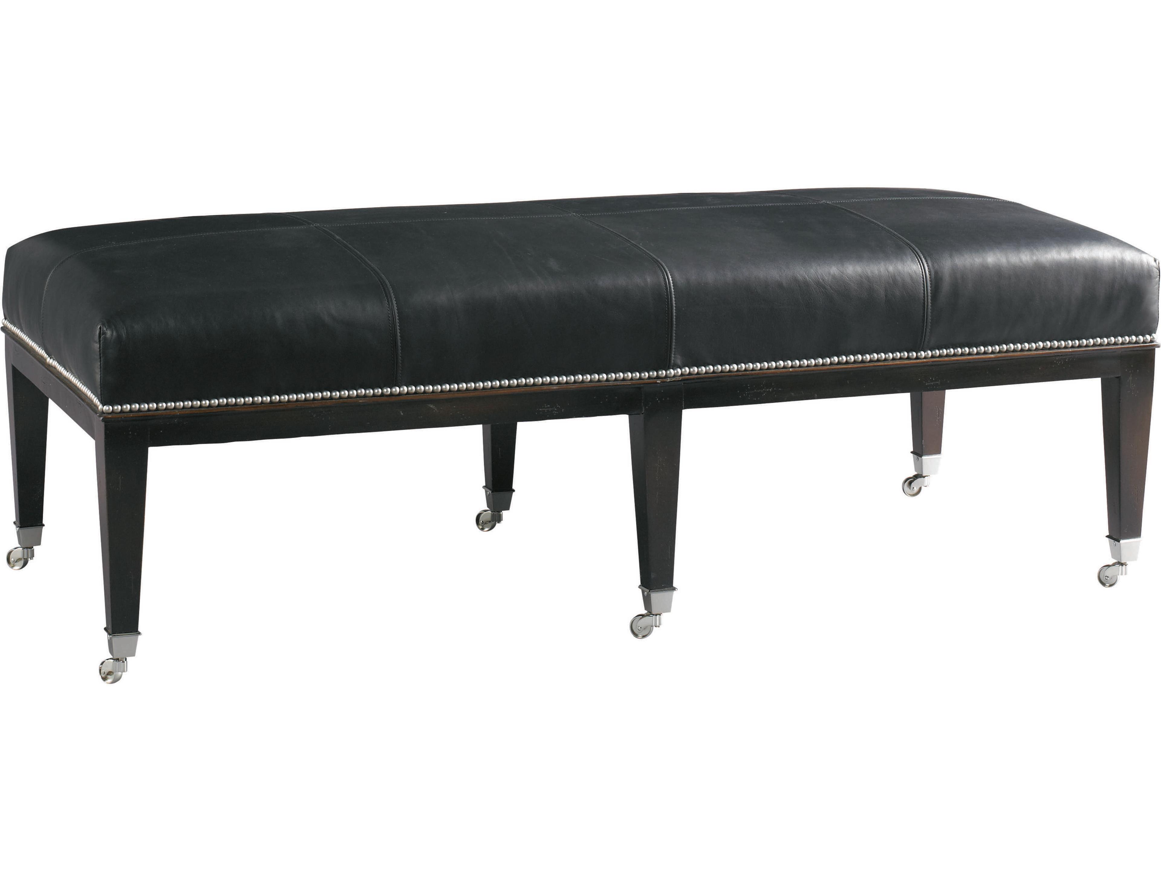 Lillian August Upholstery Vincent Solene Gray Upholstered Accent Bench