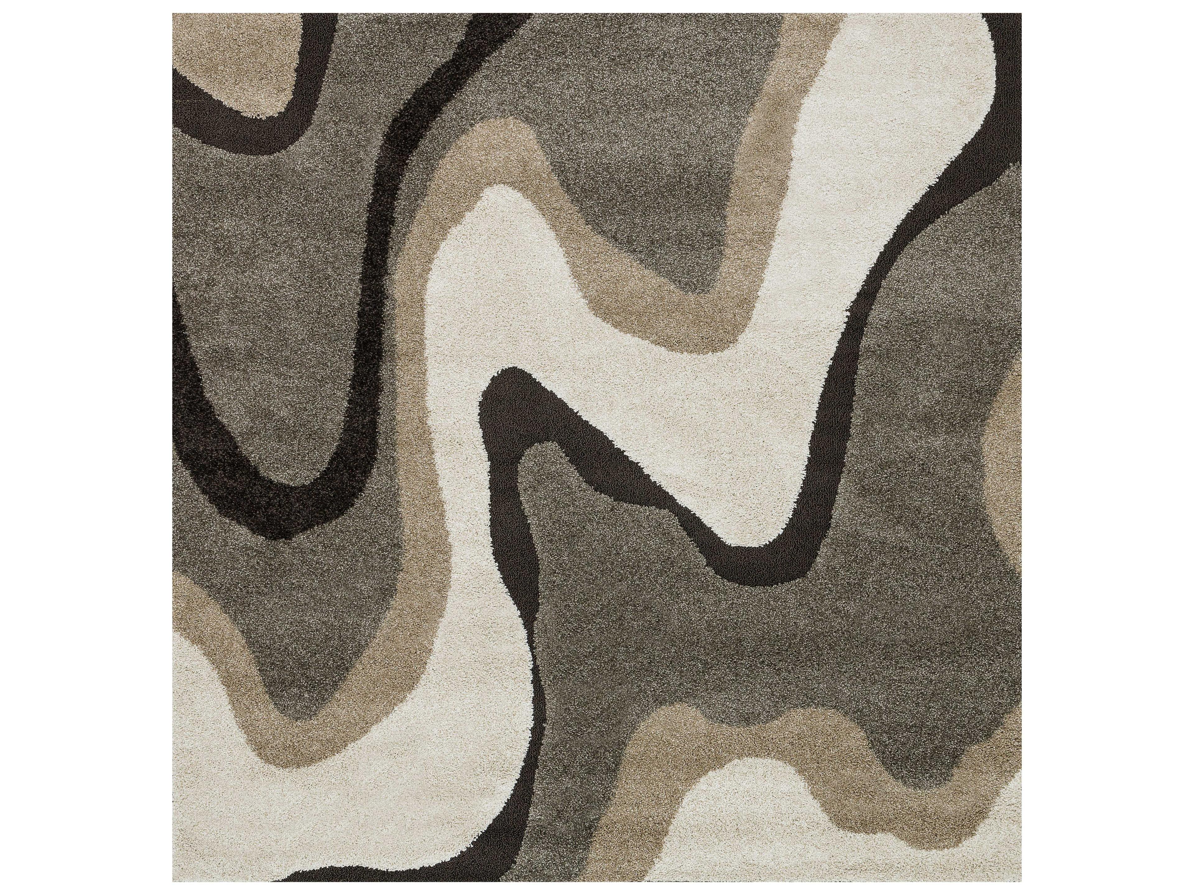 Encore Shag Area Rug Multicolor Abstract