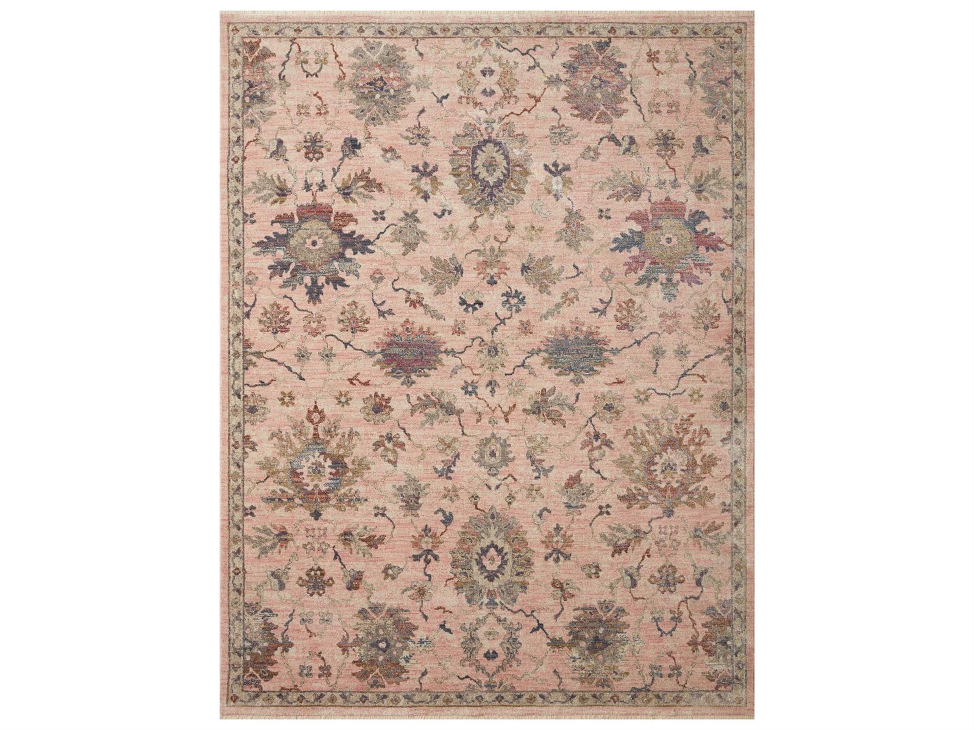 Loloi Giada Area Rug Traditional Blush Pink