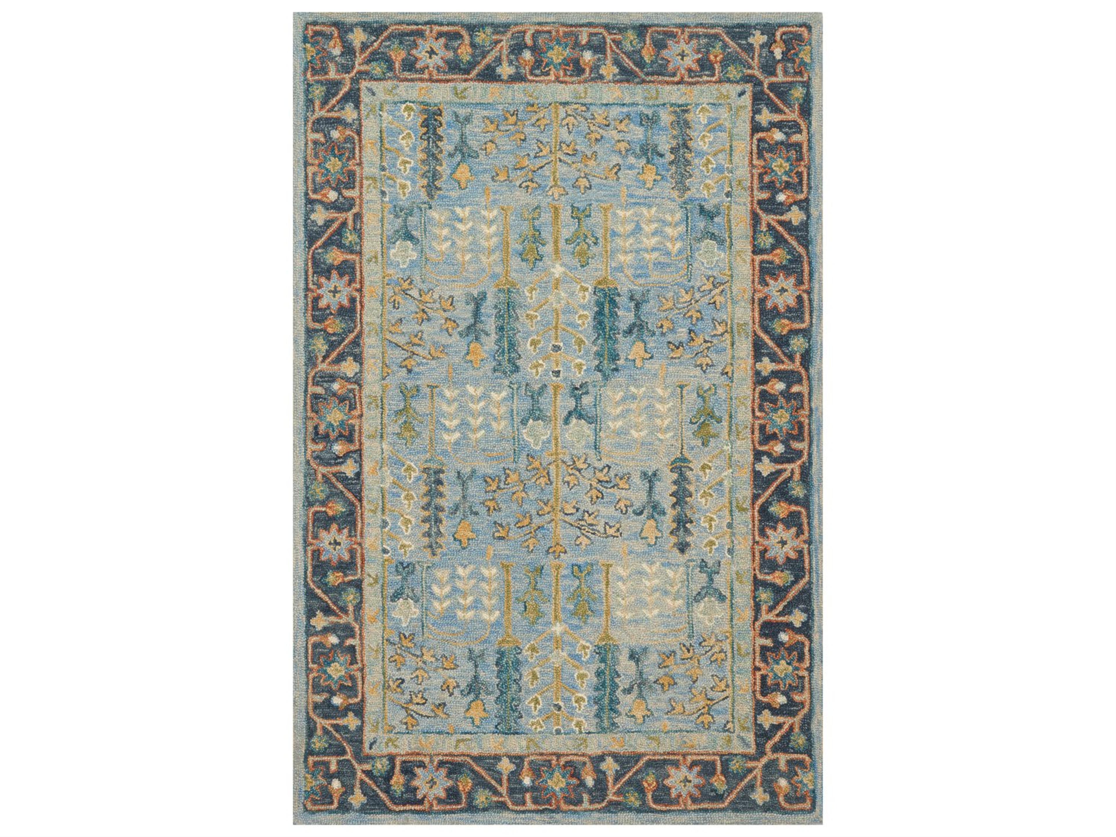 Vitoria Collection Wool Area Rug Traditional Hooked