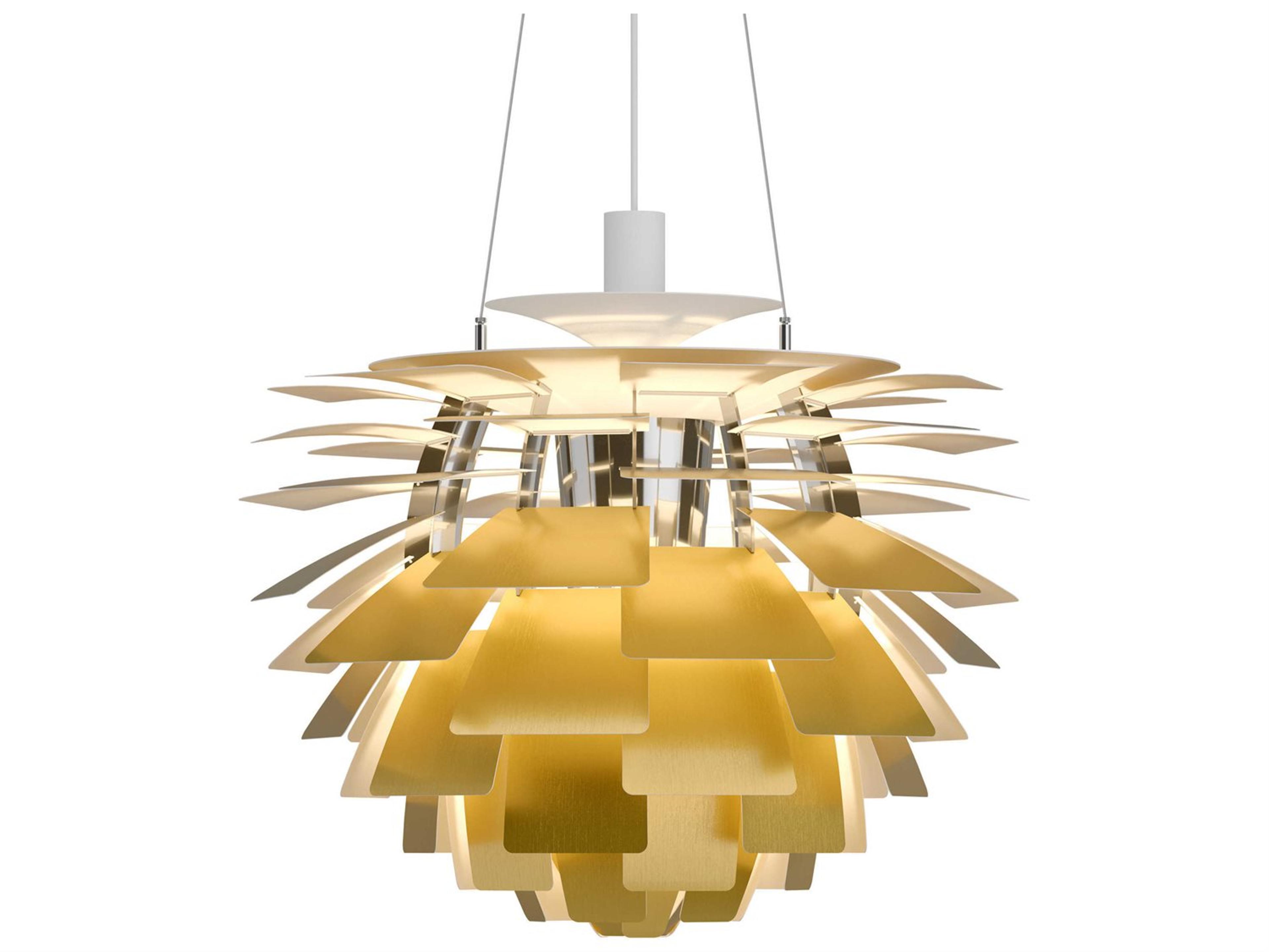 PH Artichoke Brass Pendant Light Iconic Glare-Free