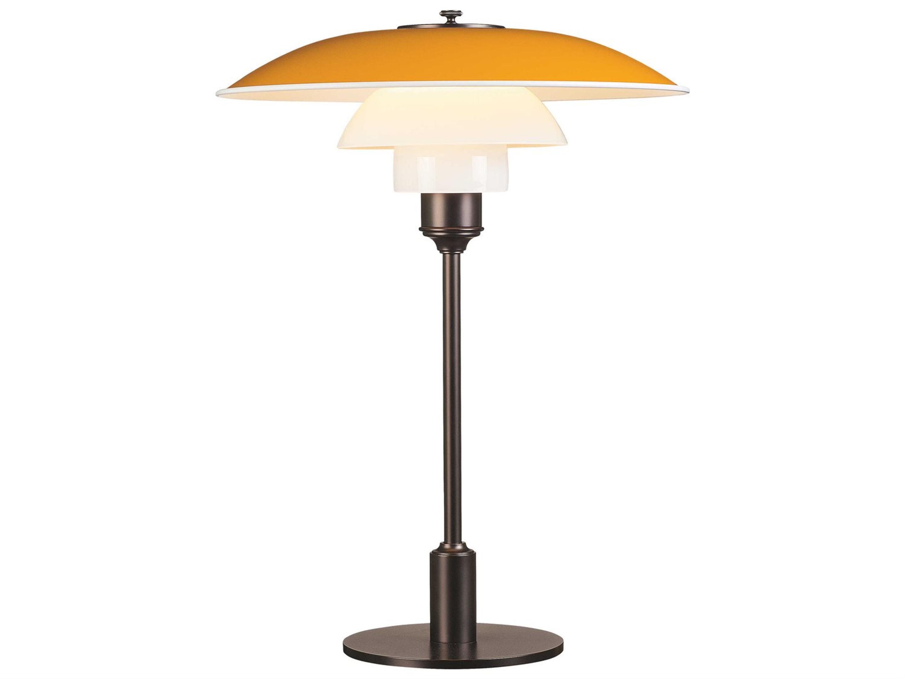 PH 3 1 2-2 1 2 Table Lamp Iconic Yellow Three Shade Design