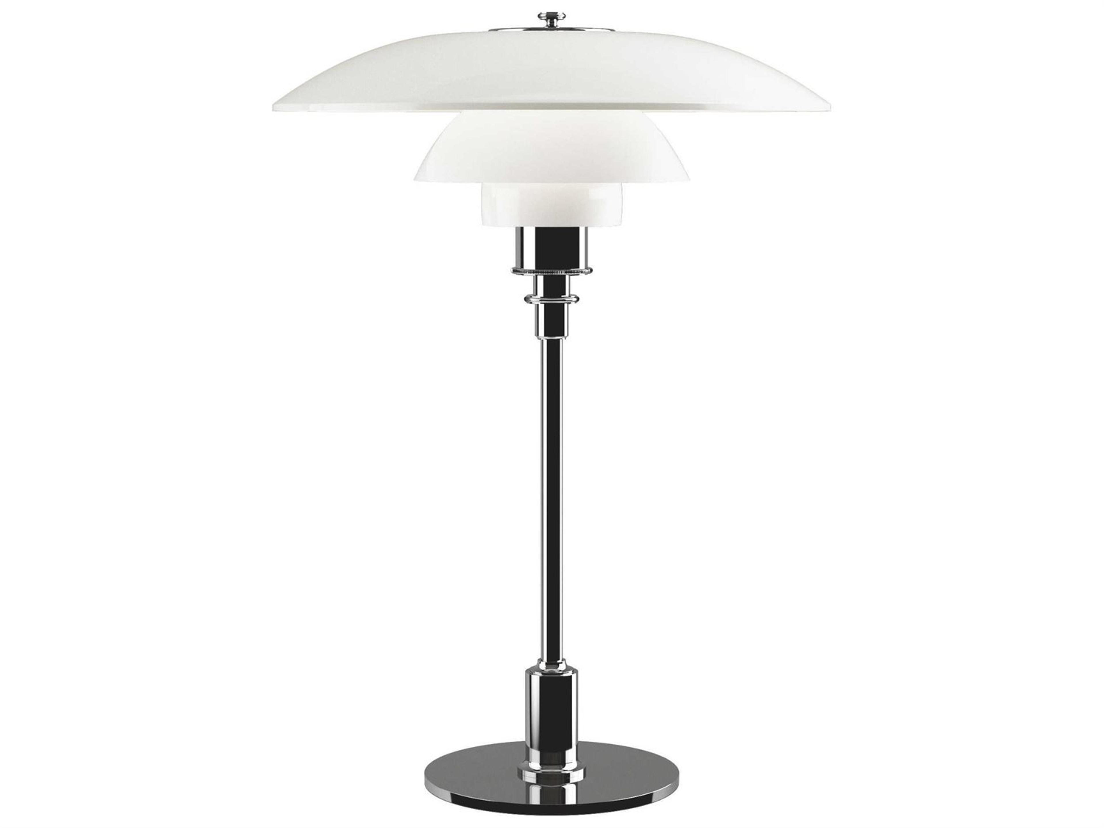 PH 3 1 2-2 1 2 Glass Table Lamp High Lustre Chrome