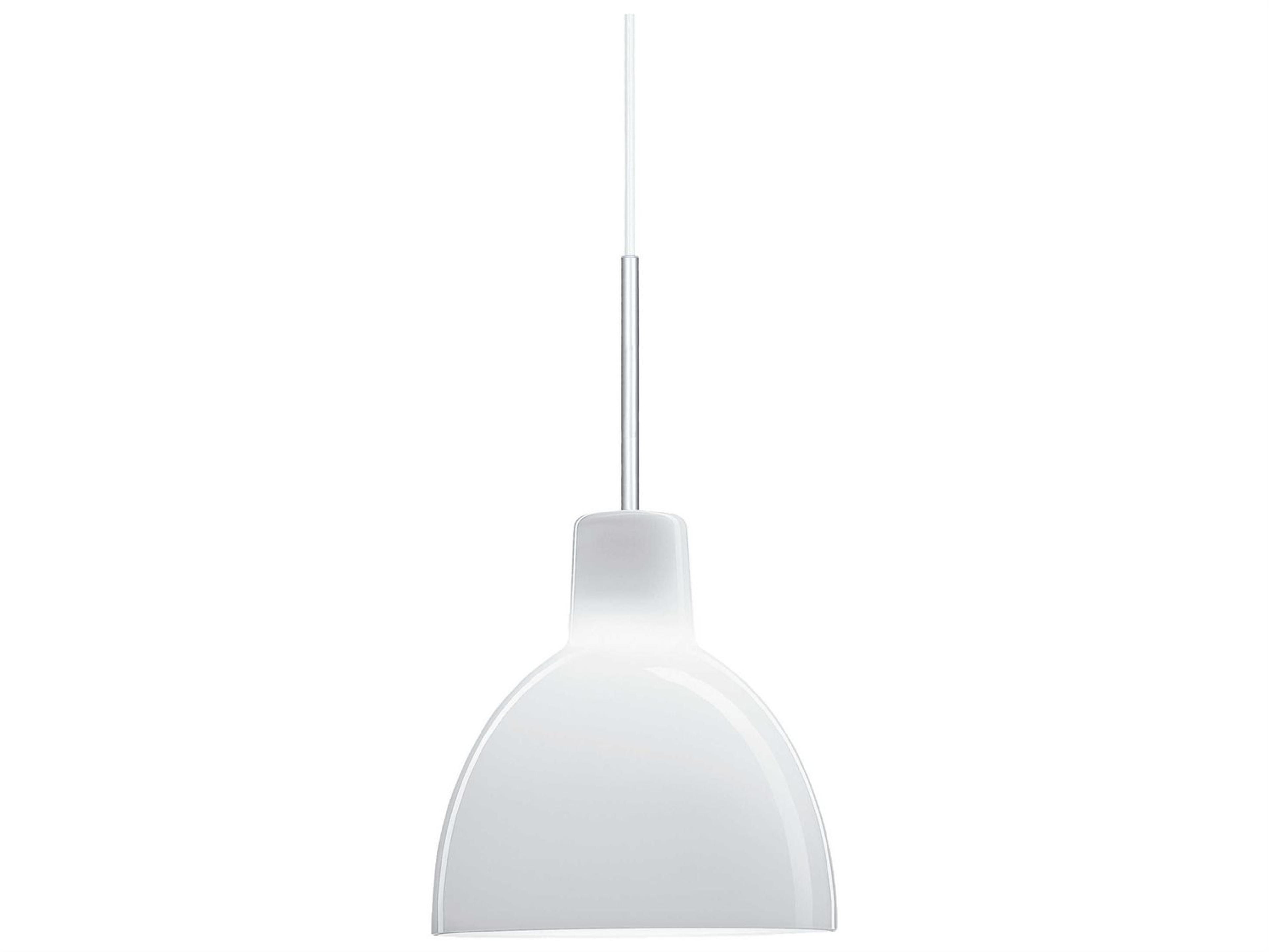 Toldbod 1-Light Glass Steel Bell Mini Pendant