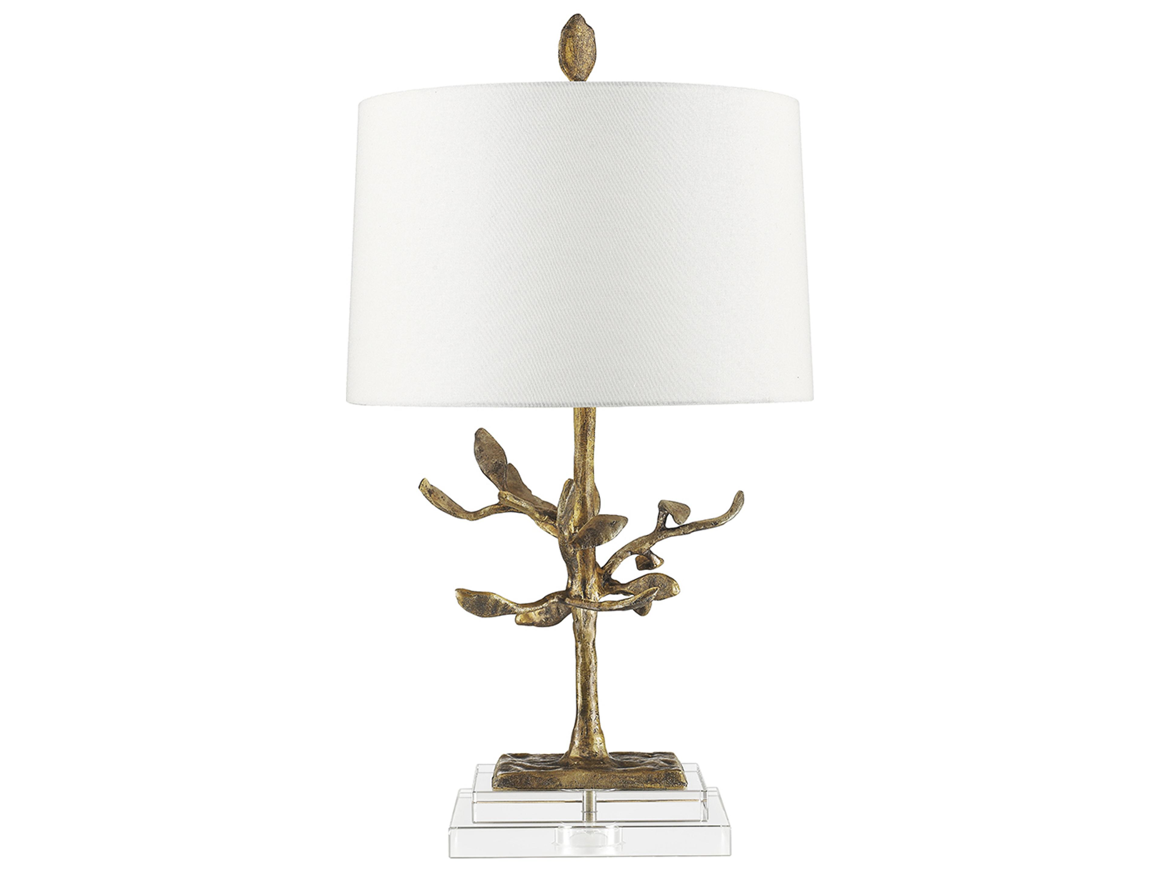 Audubon Distressed Gold Table Lamp