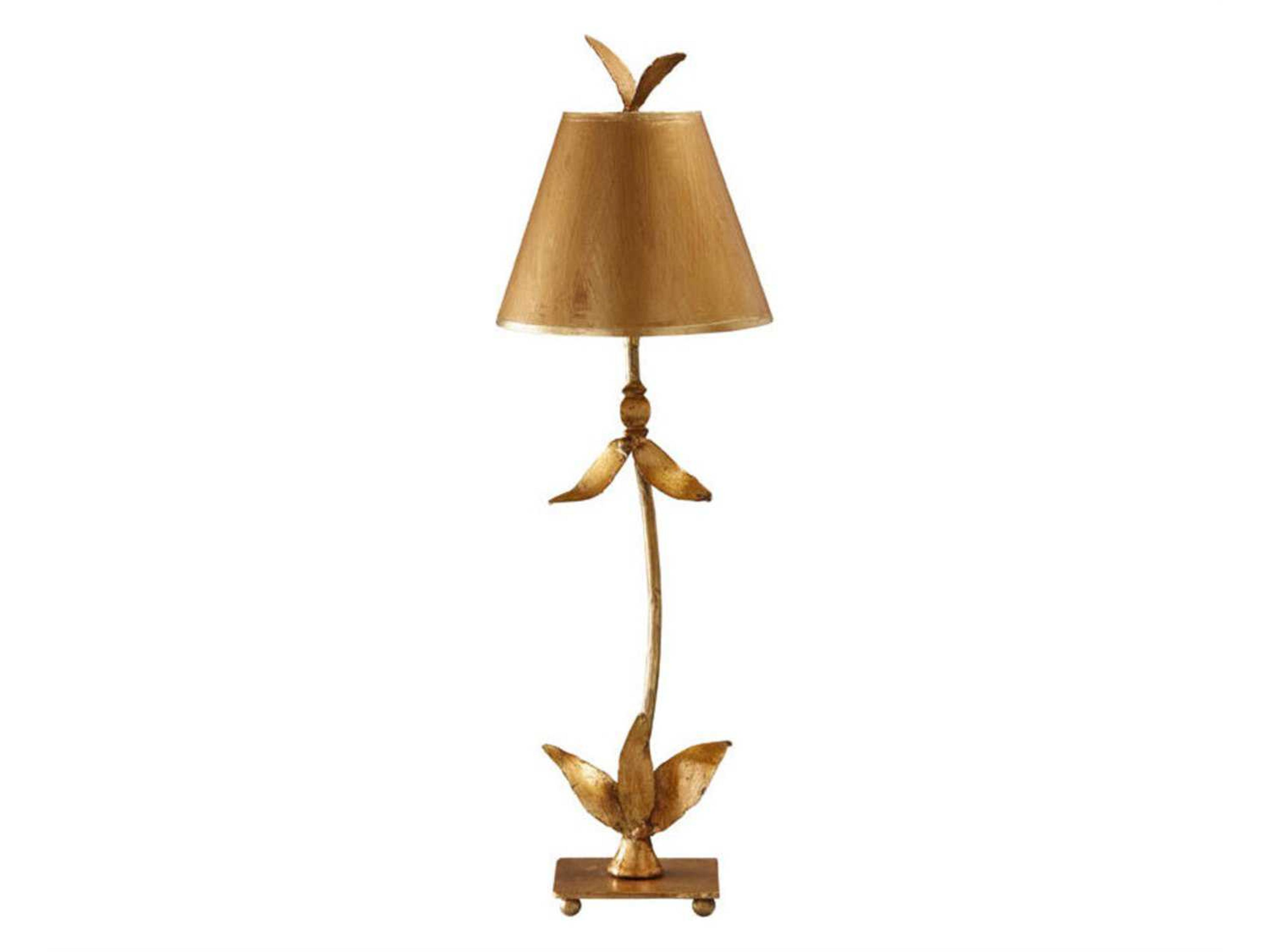 Red Bell Gold Leaf Buffet Lamp