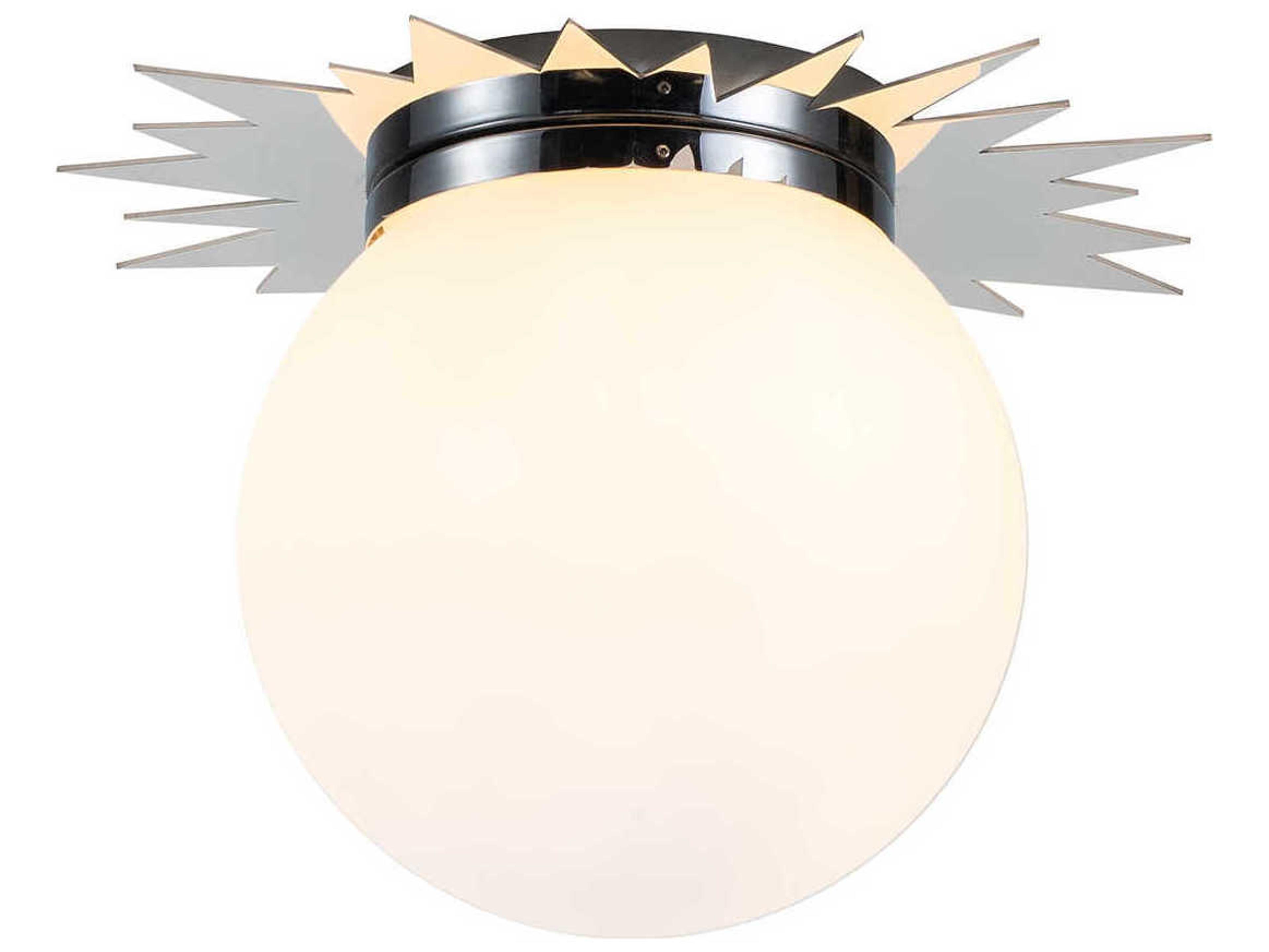 Soleil 3-Light Polished Chrome Glass LED Globe Round Flush Mount