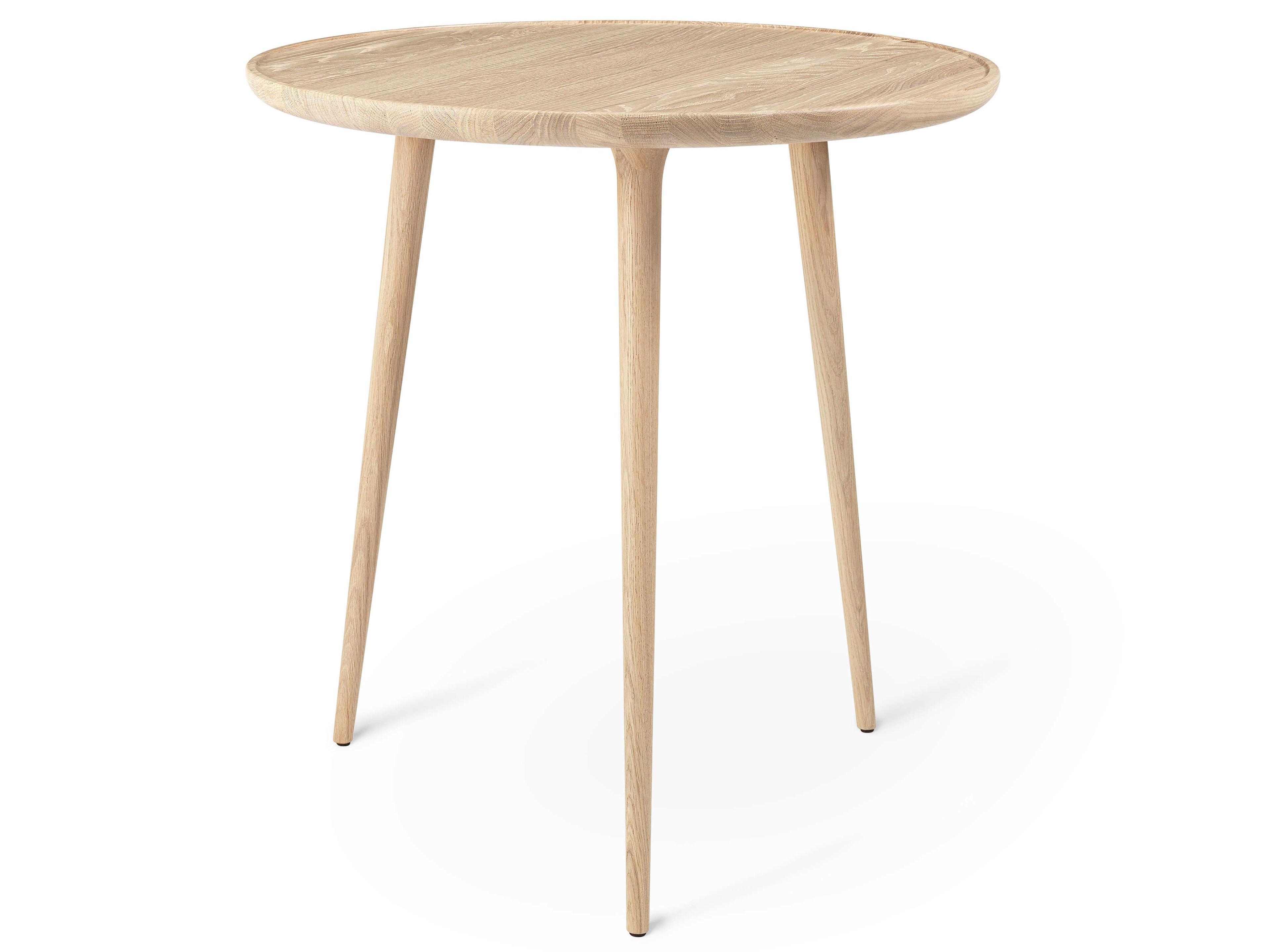 Round Wood Matt Lacquered Dining Table