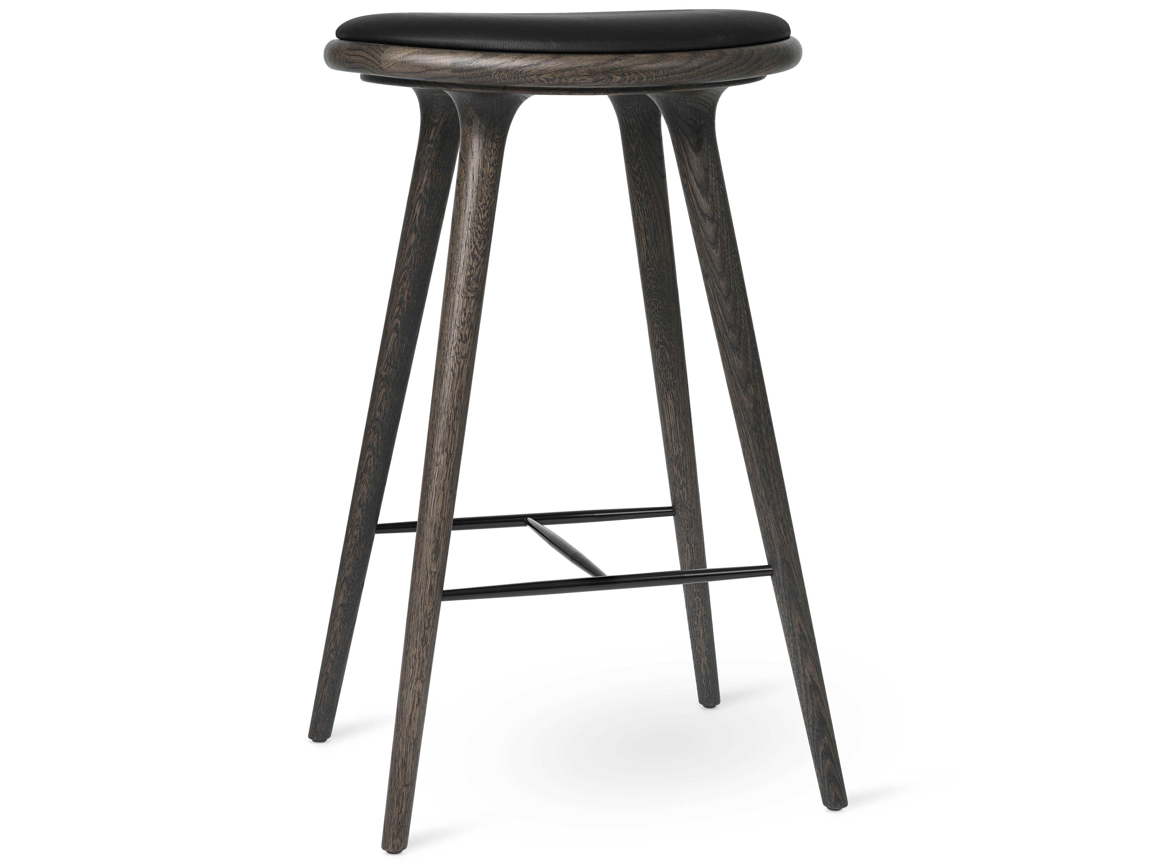 Space Leather Sirka Grey Oak Bar Stool