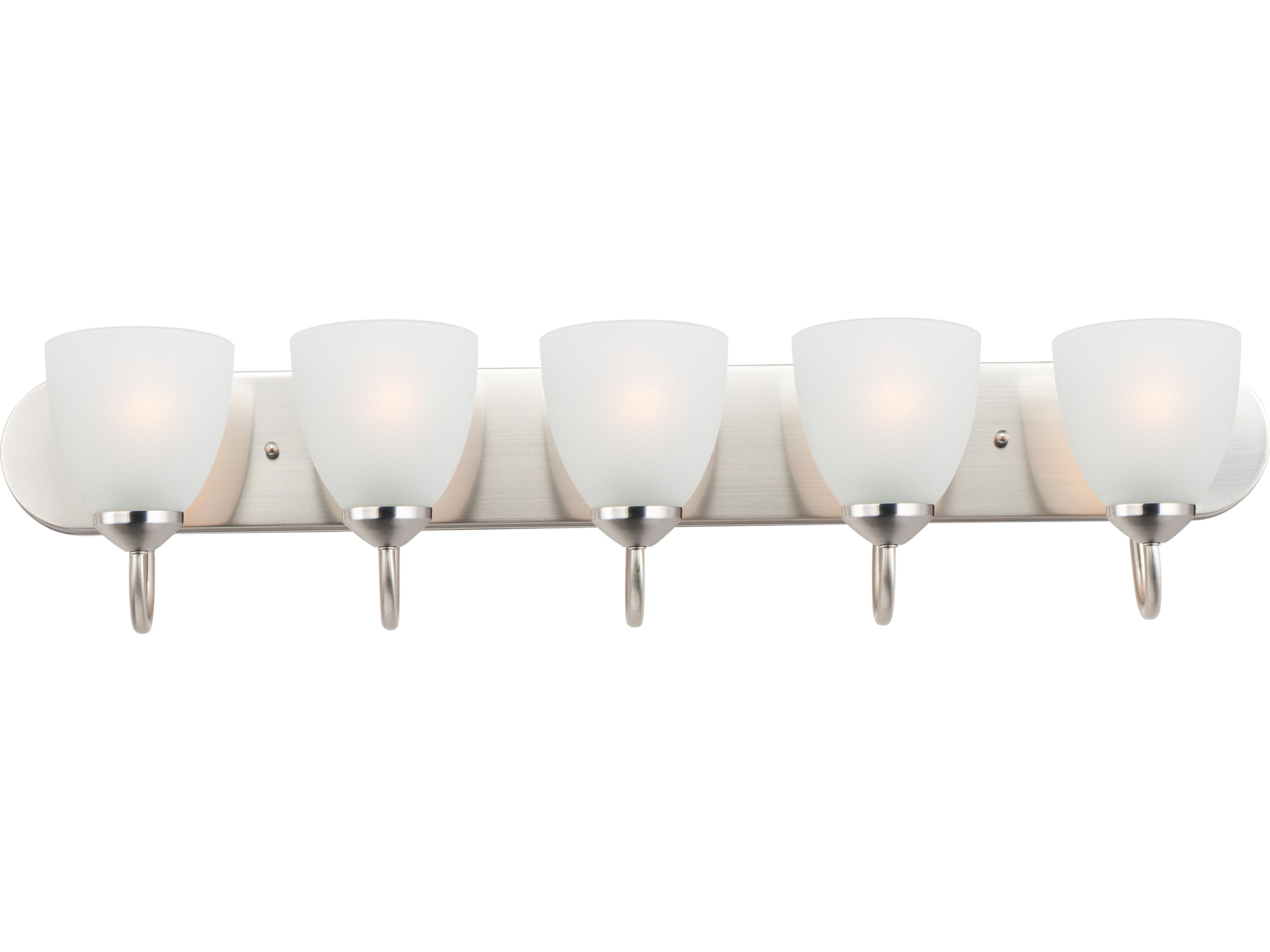 Axis 5-Light Satin Nickel Glass Vanity Light