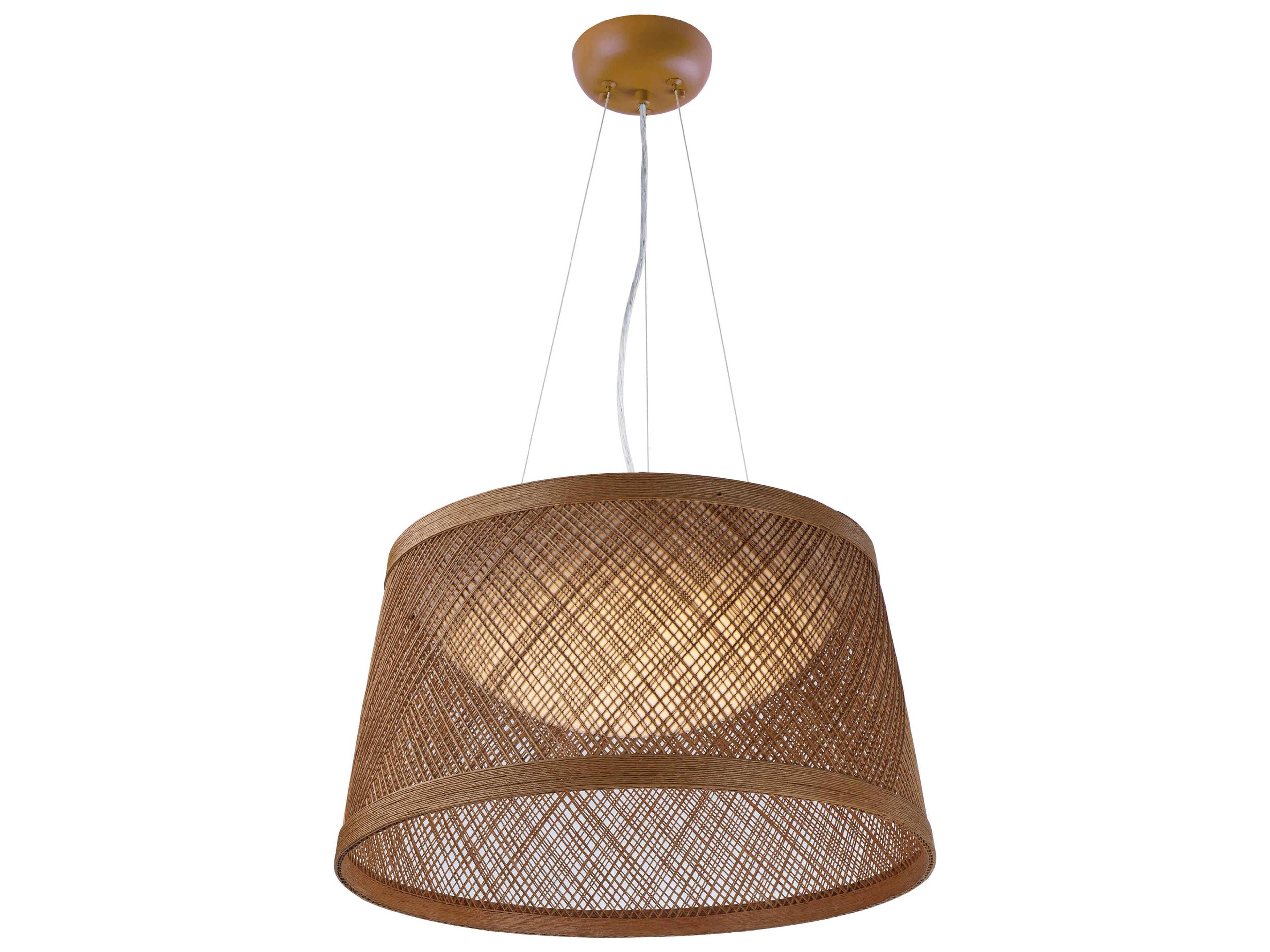 Bahama 1-Light Natural Brown LED Empire Pendant