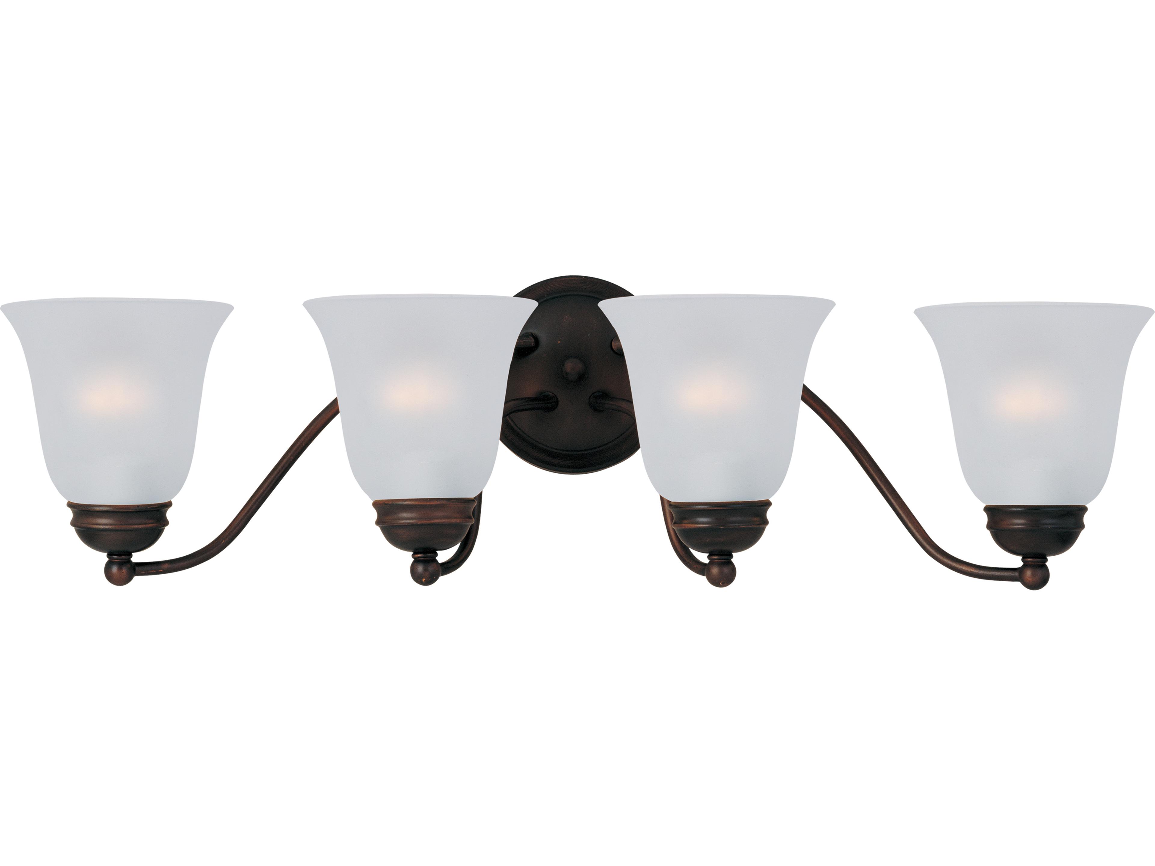 Basix 4-Light Oil Rubbed Bronze Glass Vanity Light