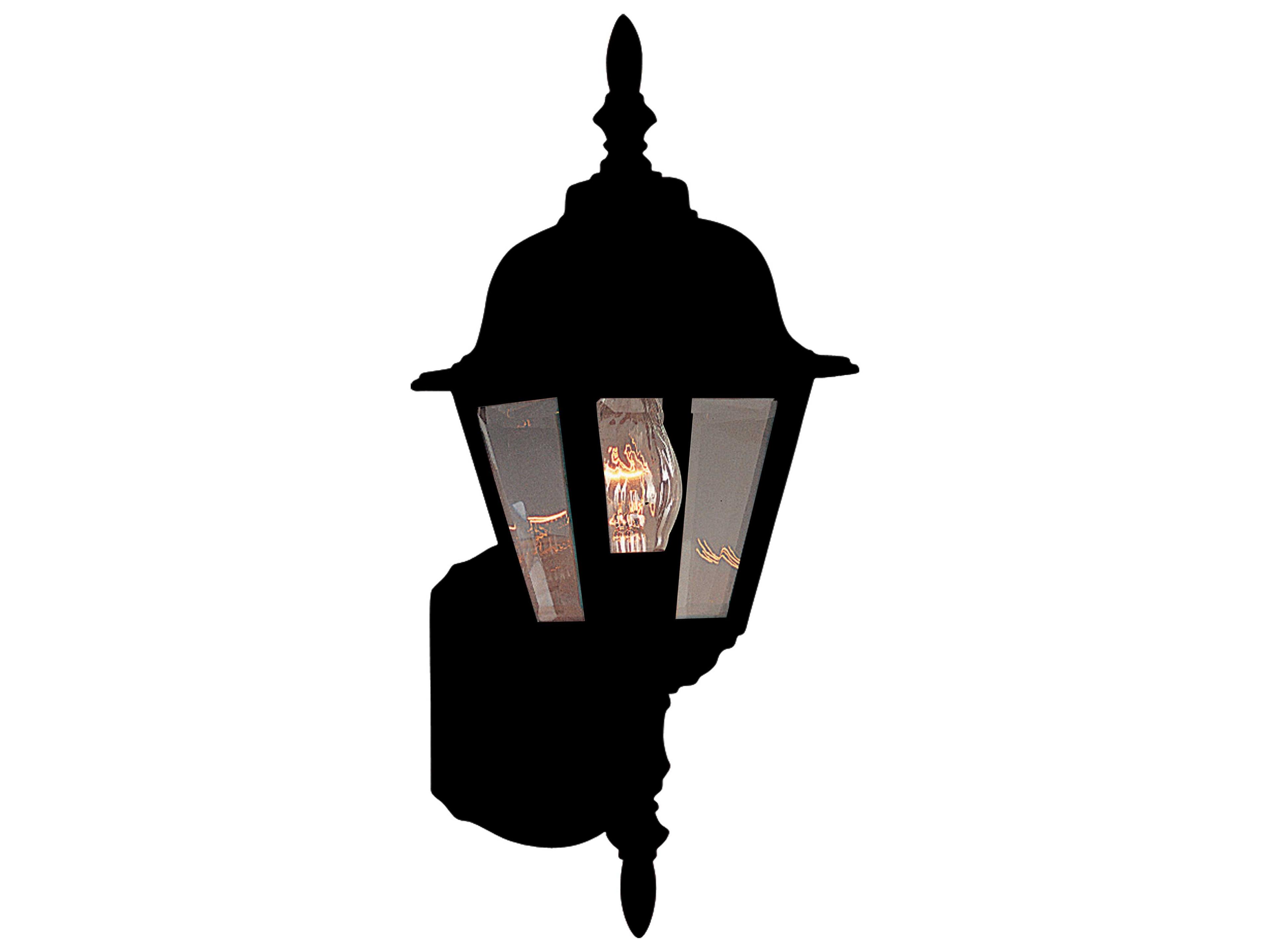 Builder Cast Black & Clear Glass Outdoor Wall Light