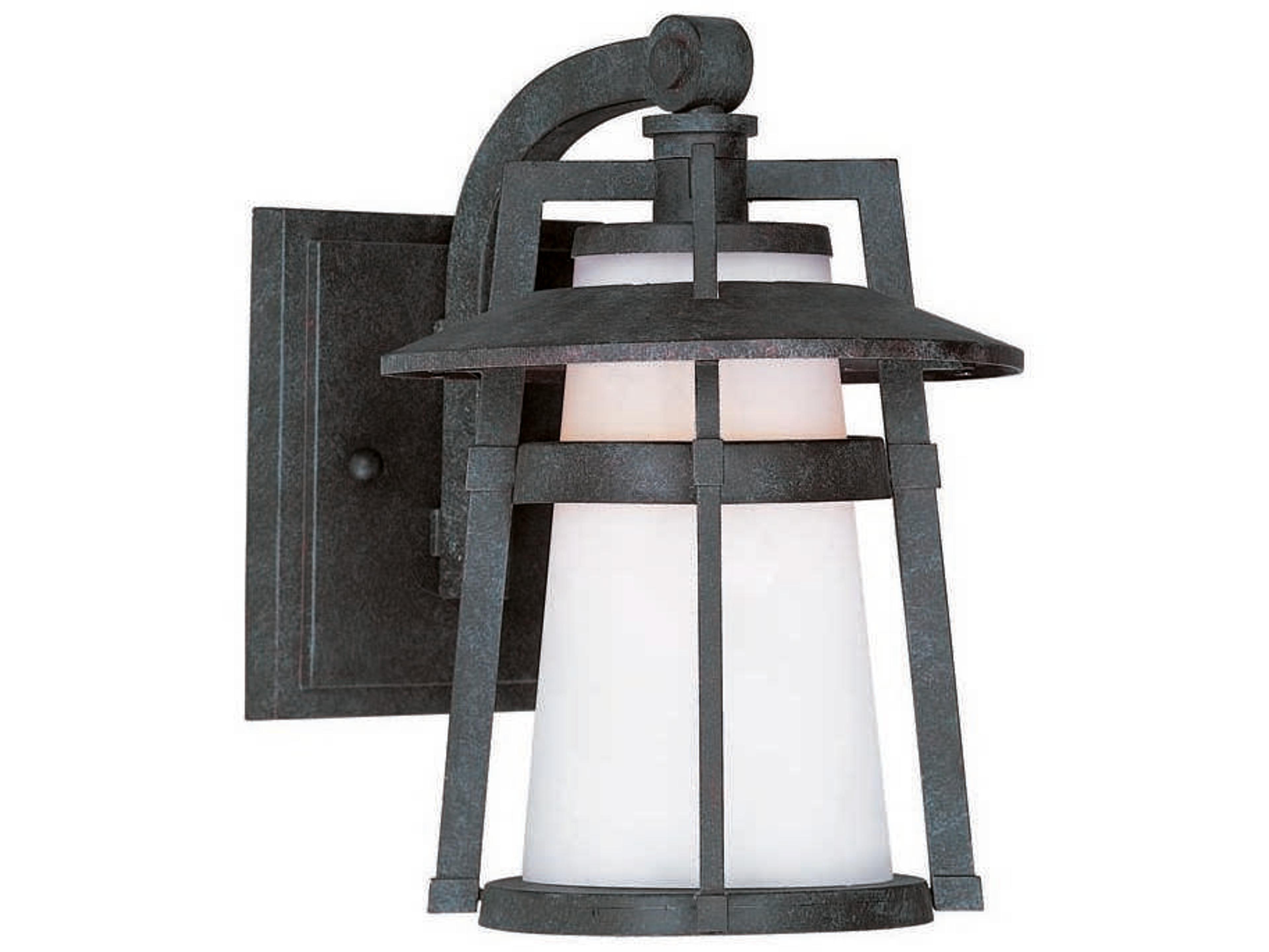 Calistoga & Satin White Glass Incandescent Outdoor Wall Light