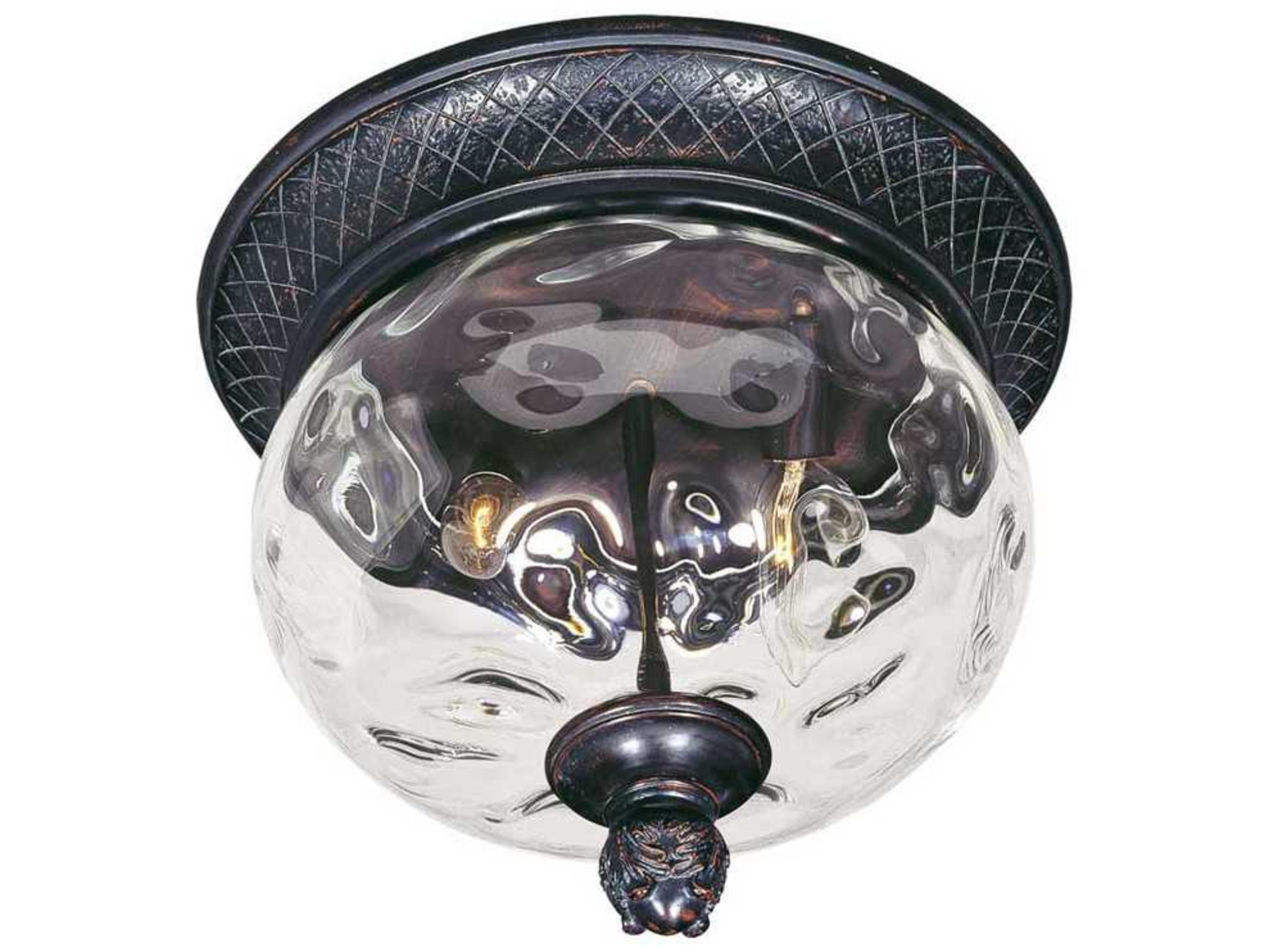 Carriage House VX & Water Glass 2 - Light Incandescent Outdoor Ceiling Light